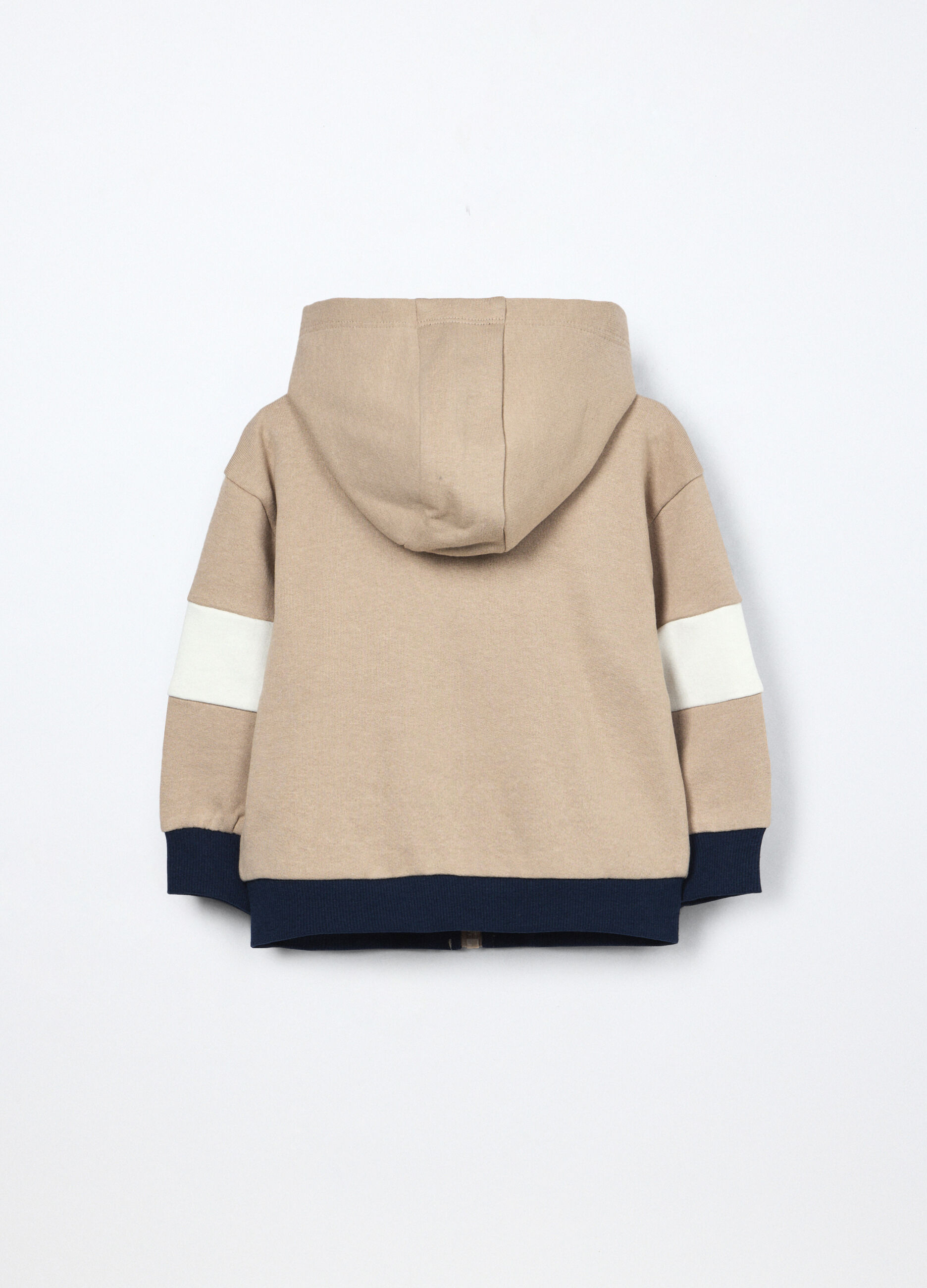 Felpa con cappuccio in french terry di puro cotone neonato_1