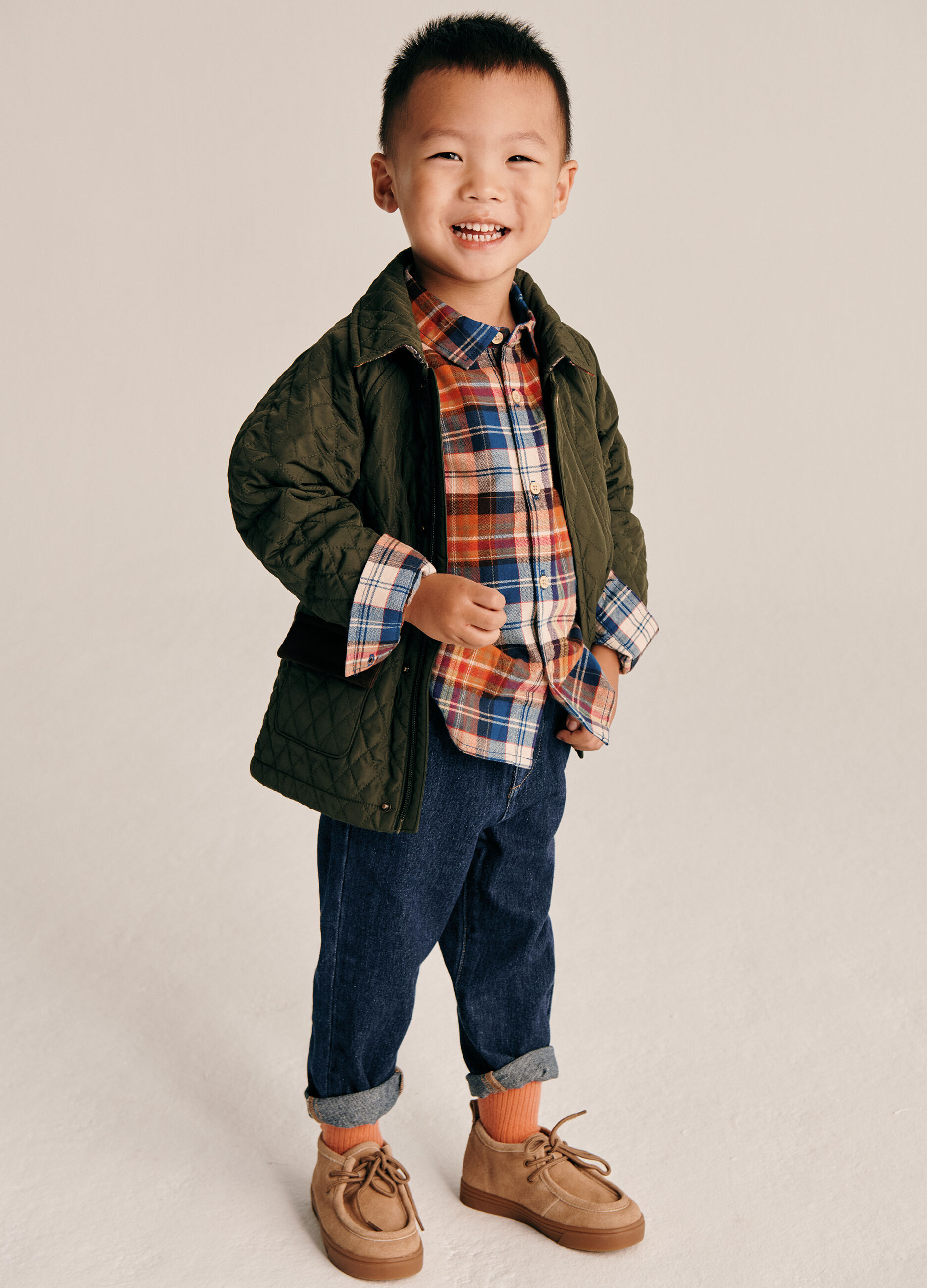 Pantaloni denim bambino con bretelle
