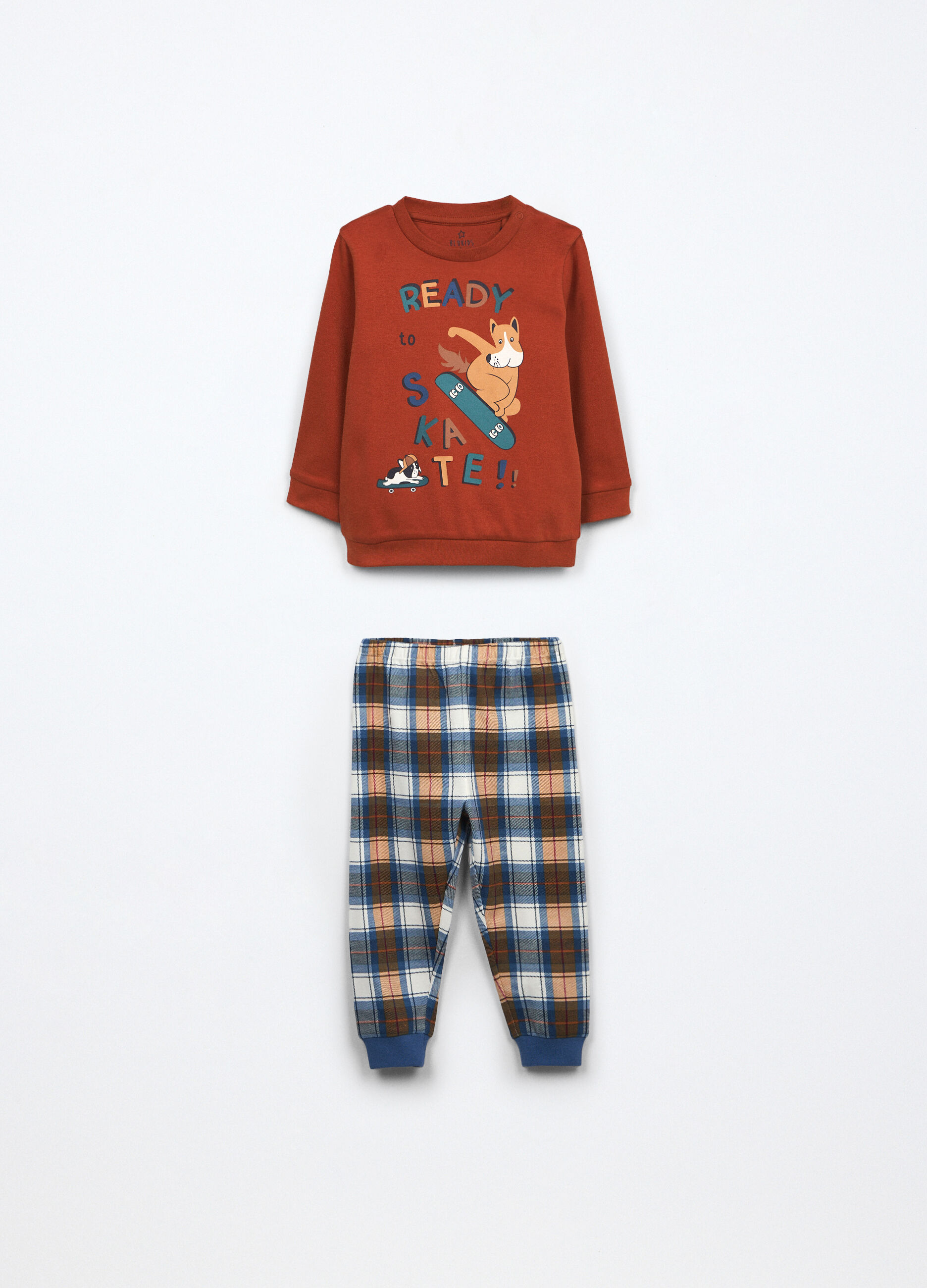 Set pigiama in interlock di puro cotone neonato_0