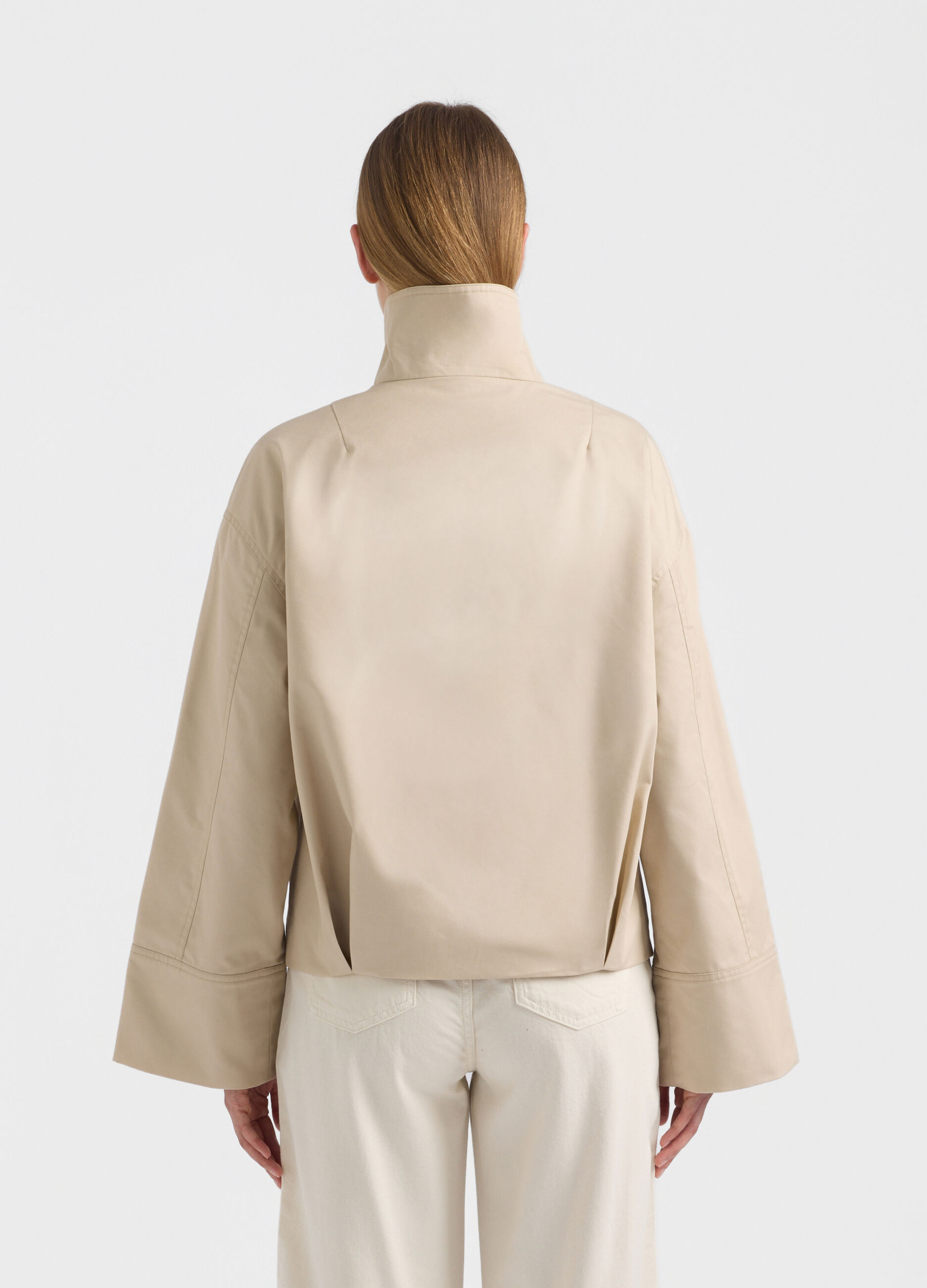 Trench corto misto cotone donna_2