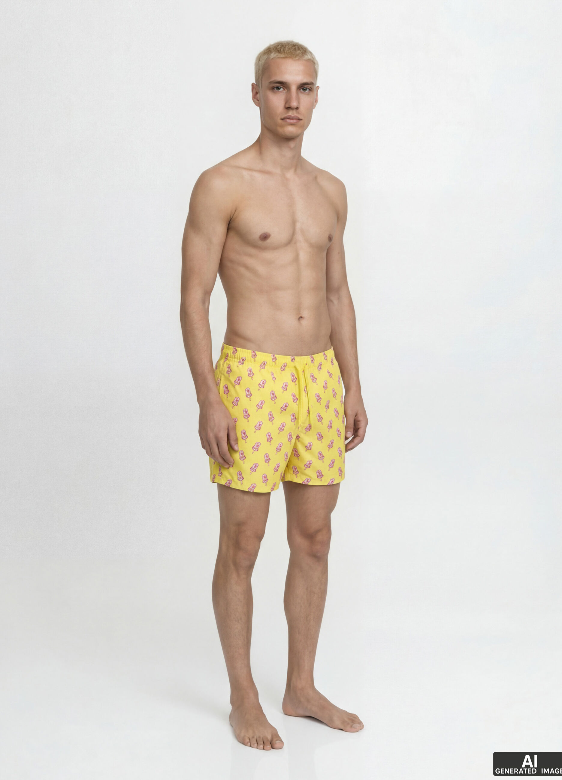 Boxer mare con stampa uomo_0