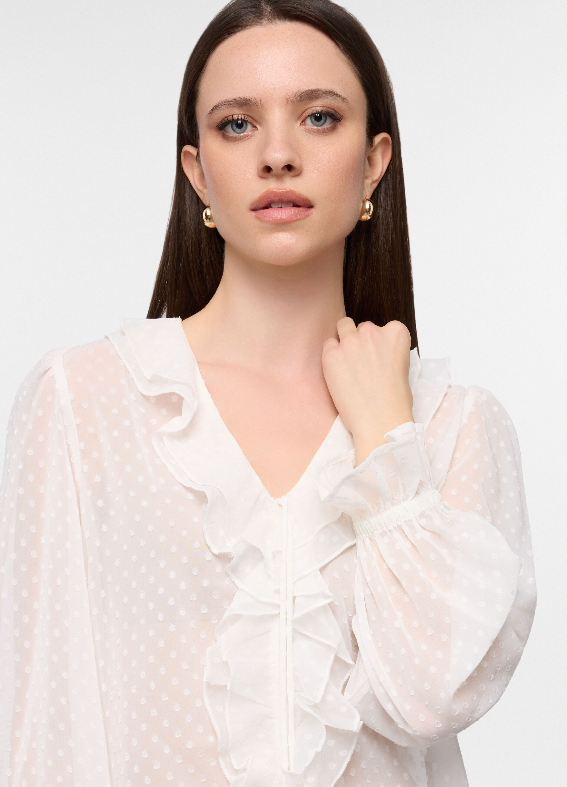 Blusa con scollo a V donna_2