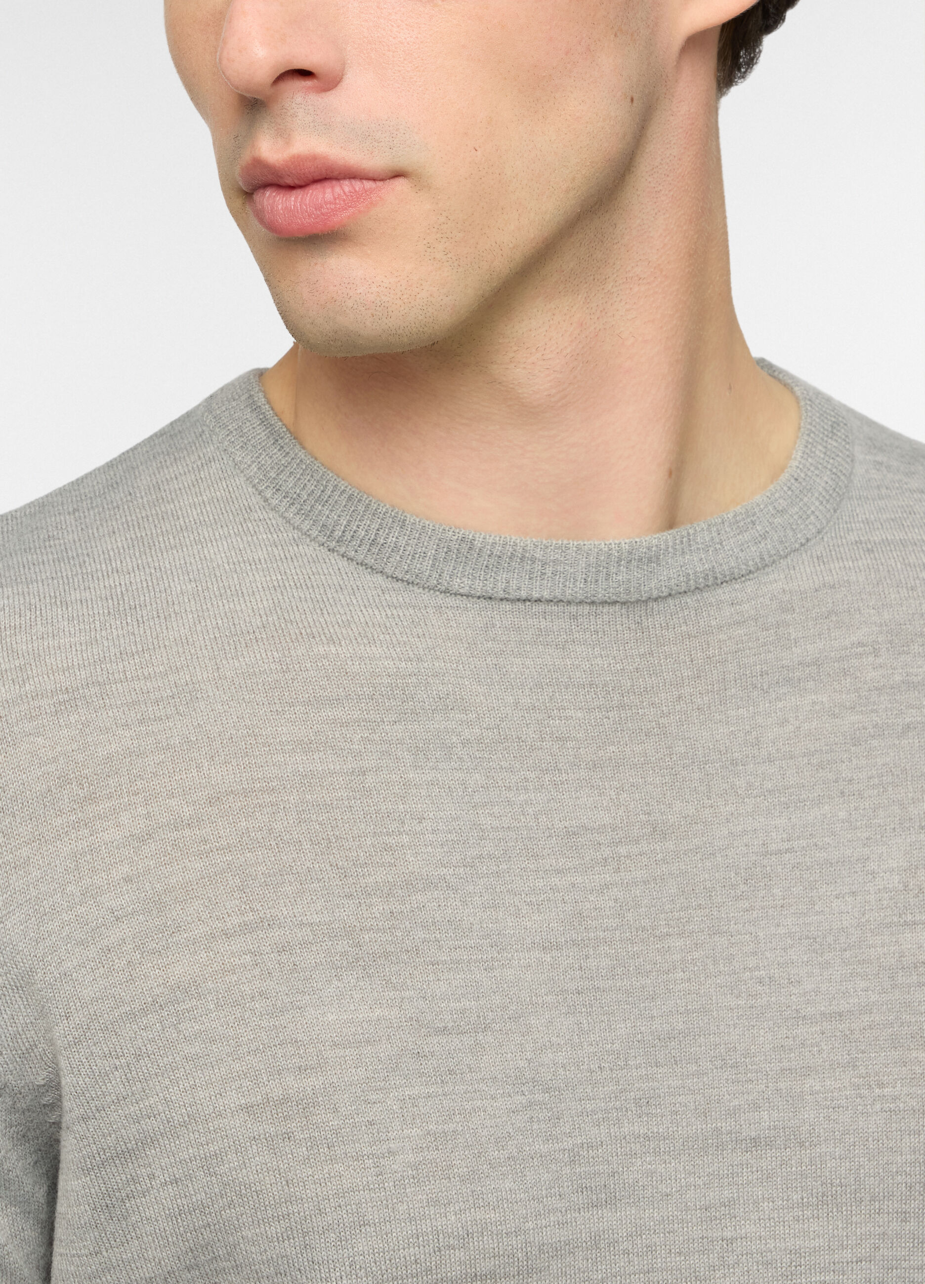 Maglione girocollo in jersey uomo_2