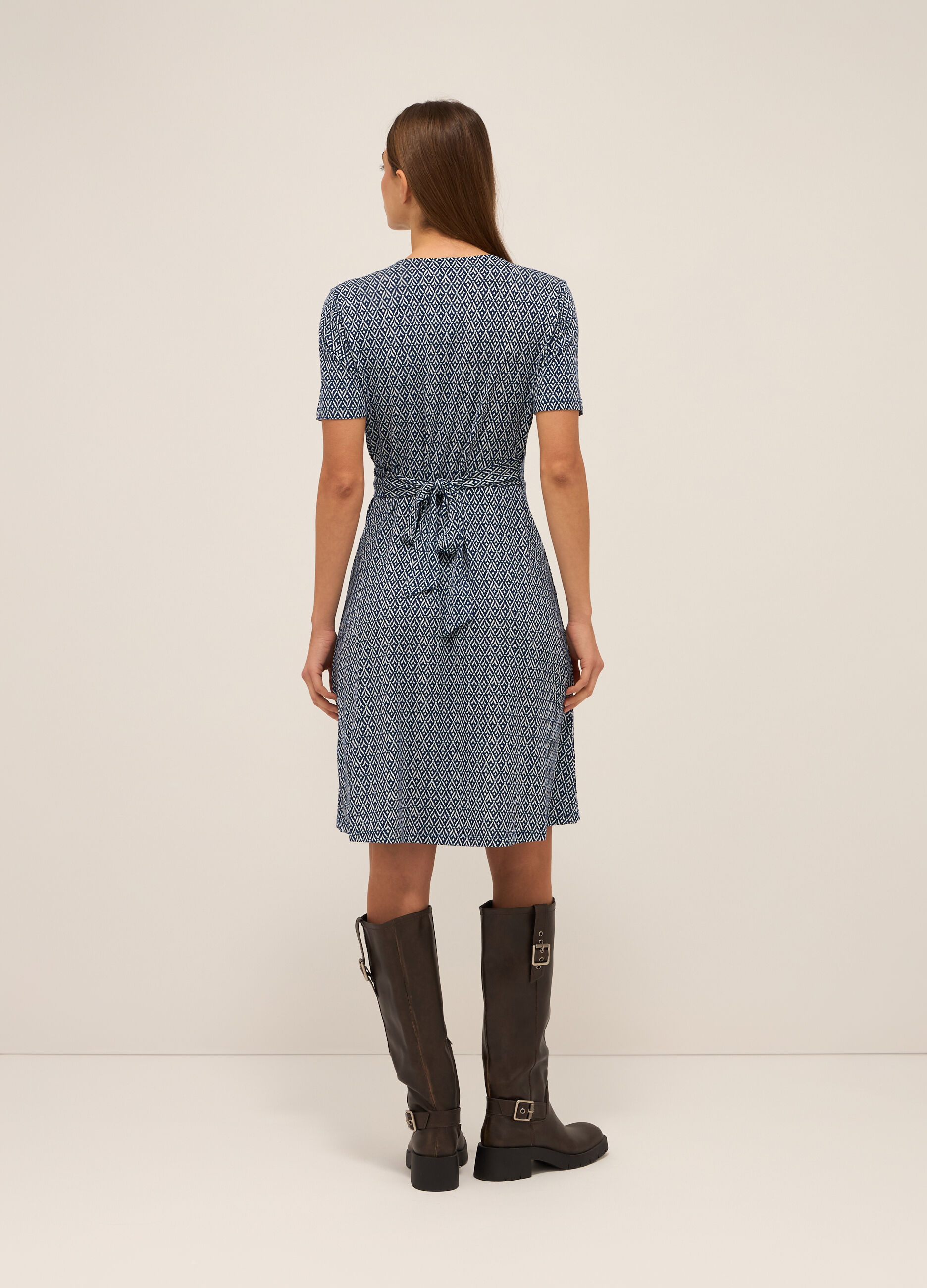 Abito incrociato in jersey stretch donna_0