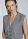 Gilet con scollo a V rasato donna_3