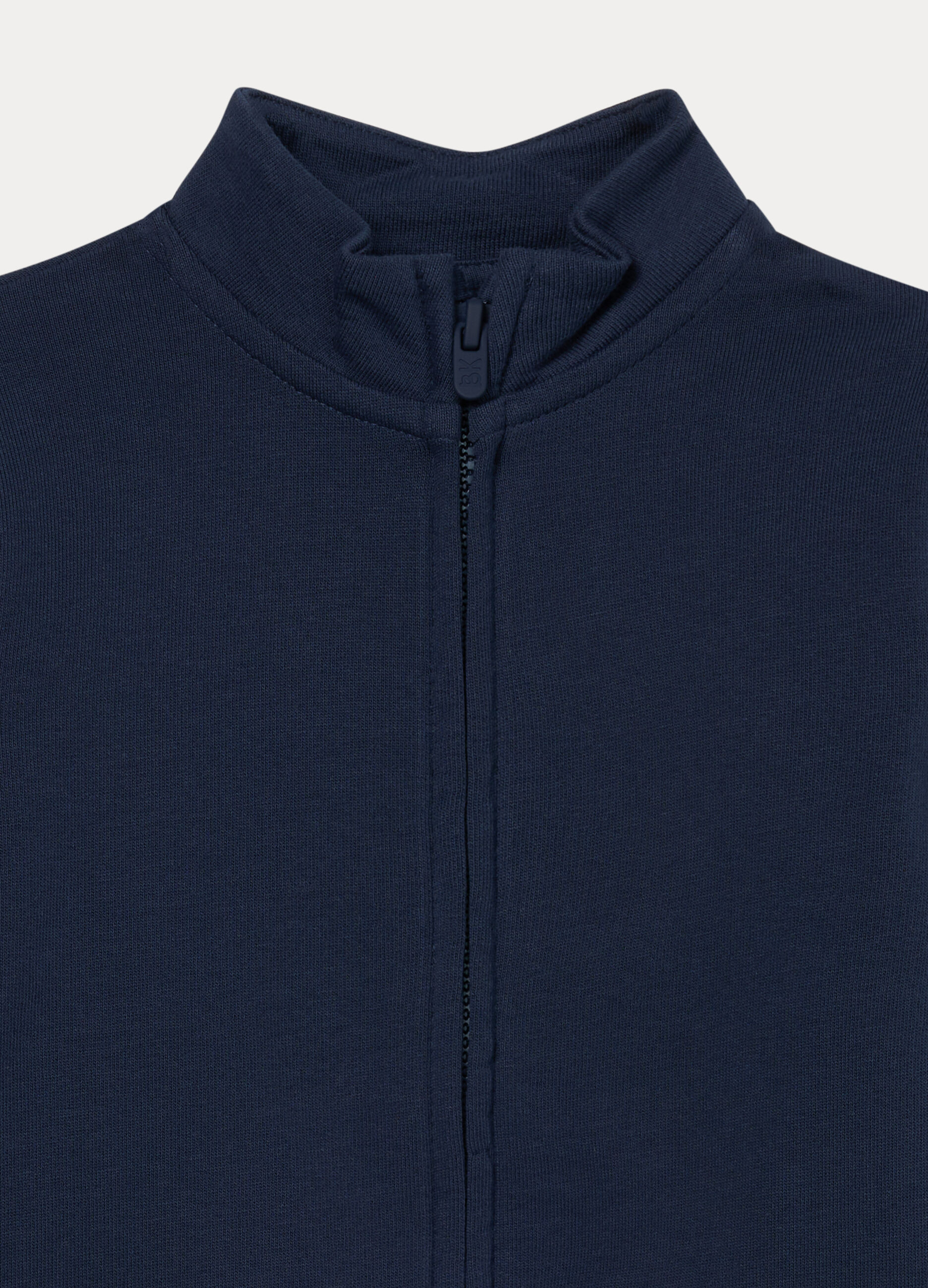 Felpa full zip in french terry di puro cotone bimbo_2