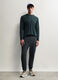 Jogger slim fit in felpa di cotone uomo_0