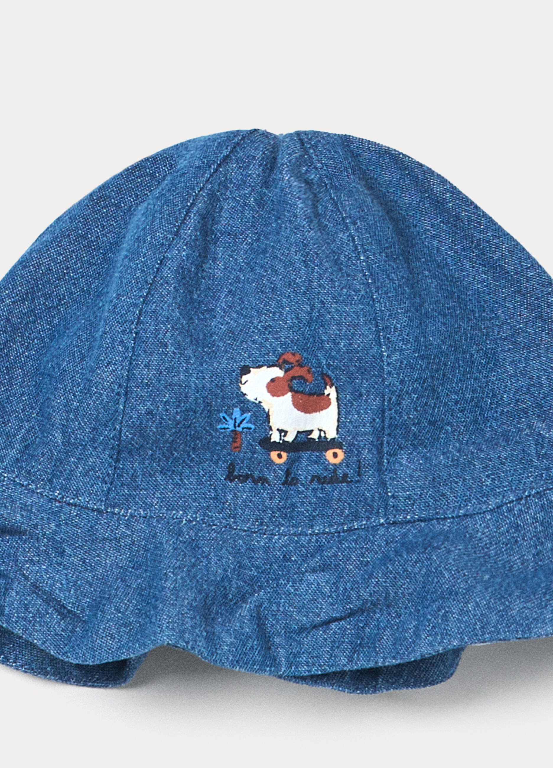 Cappello pescatore in chambray neonato_2
