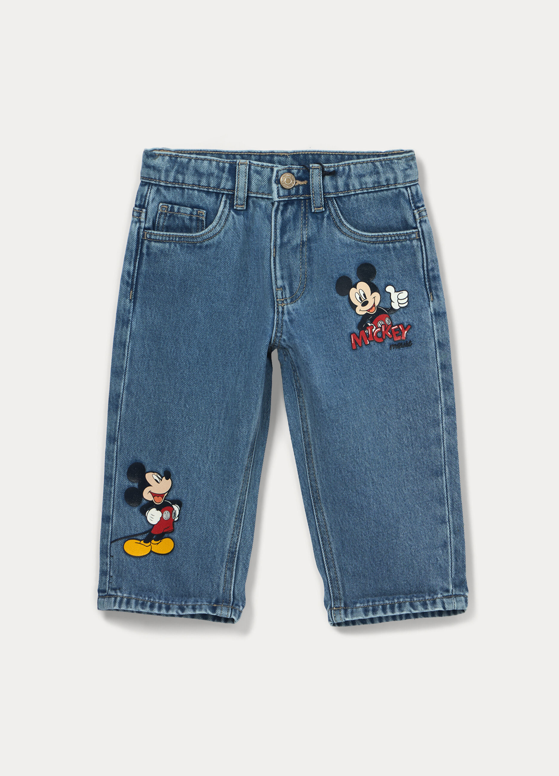 Pantaloni in denim di puro cotone bimbo_0