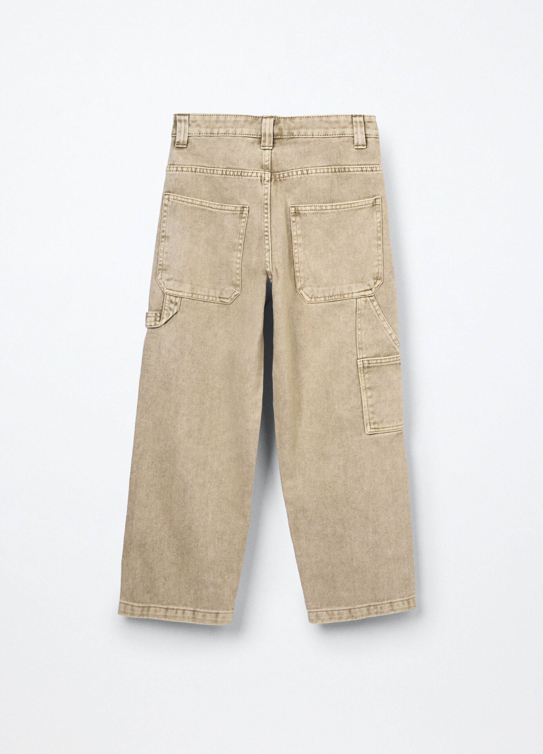 Pantaloni in denim di puro cotone ragazzo_1