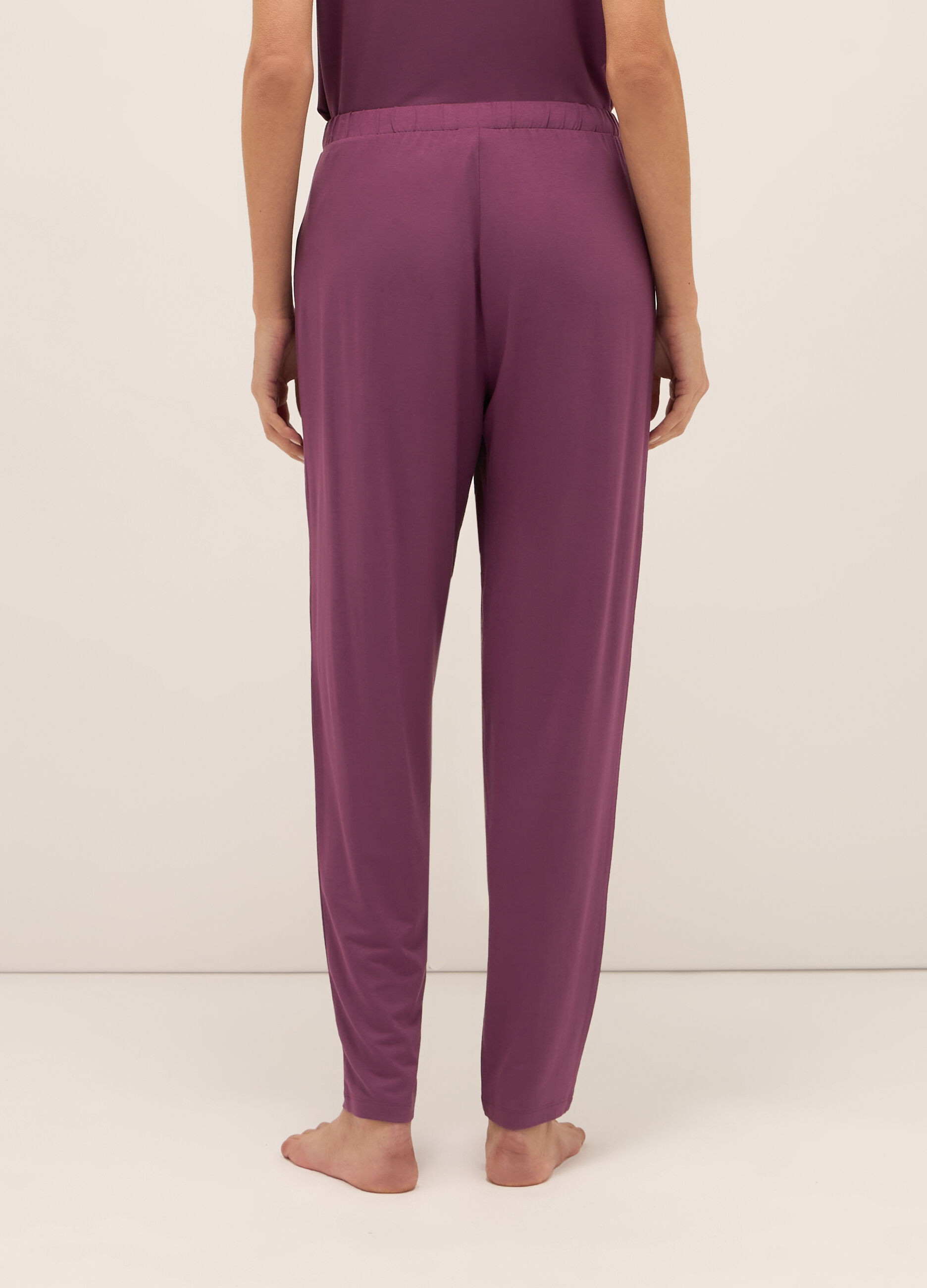 Pantaloni pigiama in jersey stretch donna_1