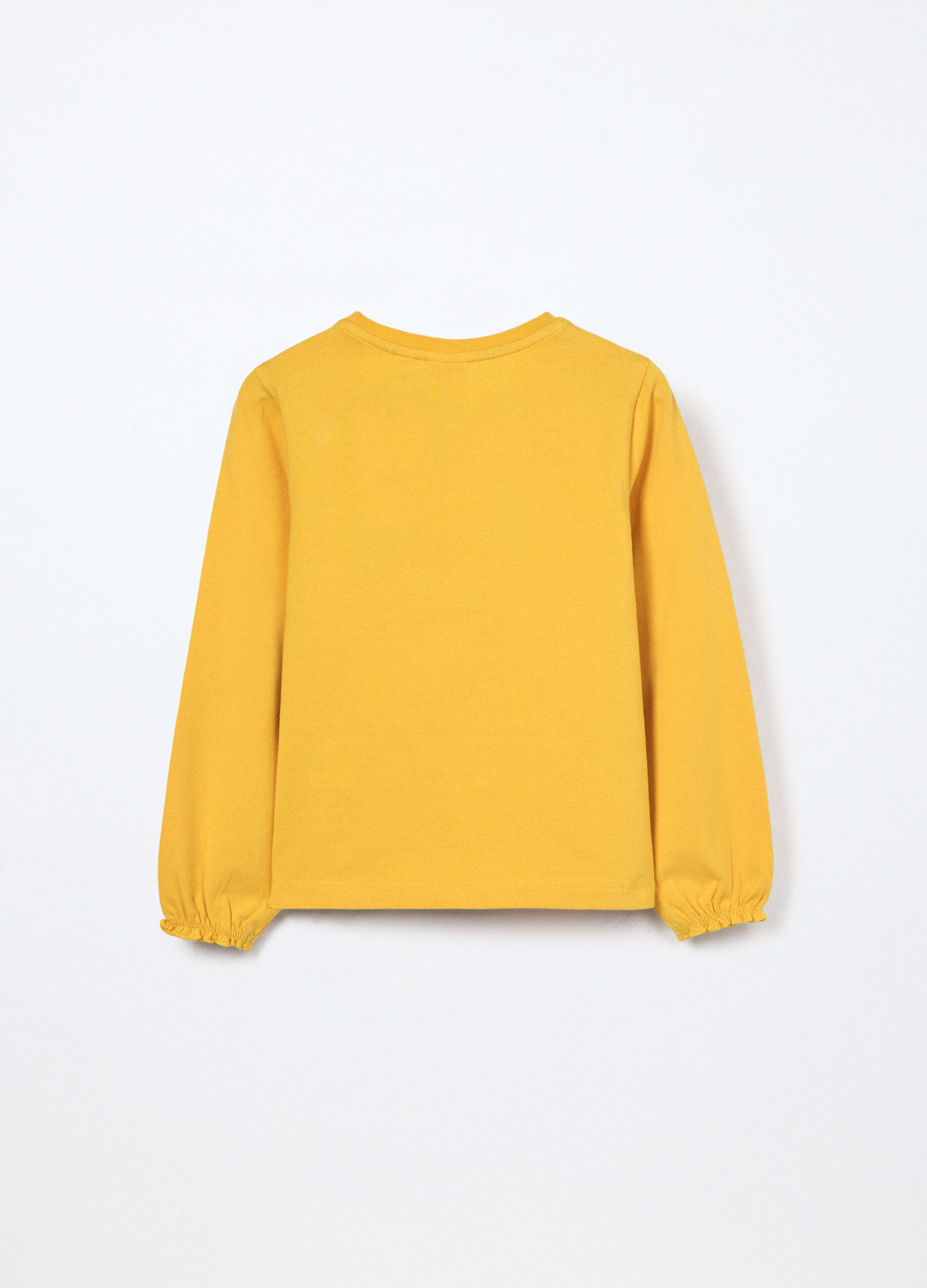 T-shirt in jersey di cotone stretch bambina_1