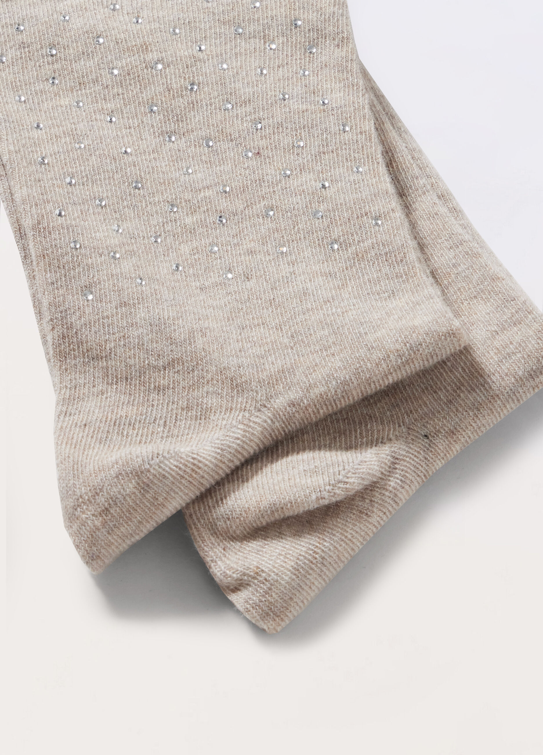 Calze in misto cotone con strass donna_1
