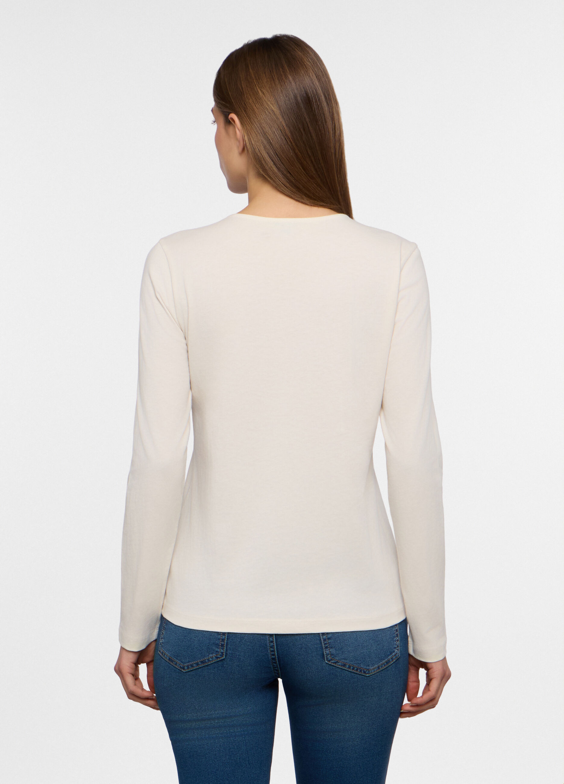 T-shirt in jersey di puro cotone donna_1