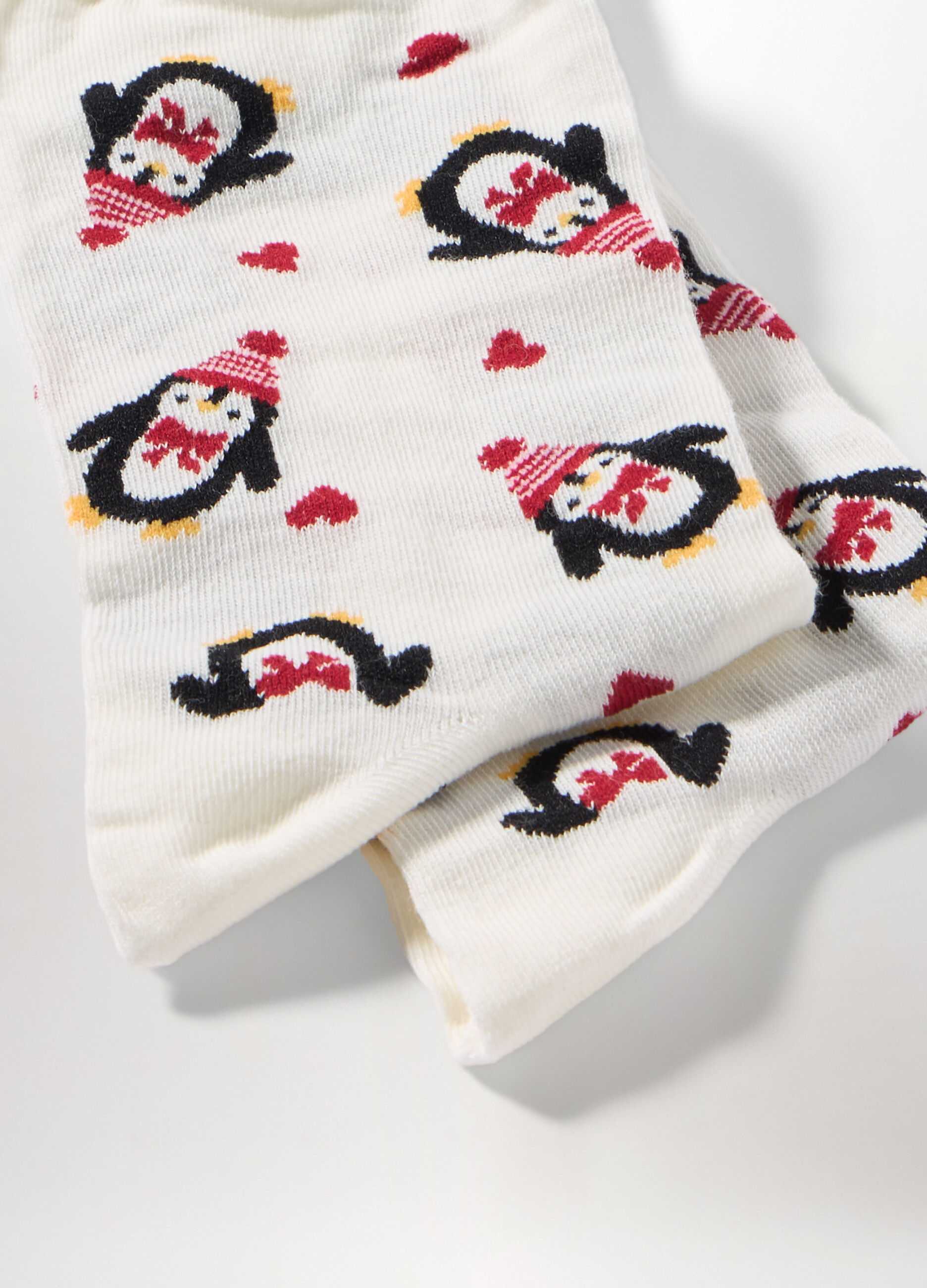 Calze jacquard misto cotone donna_1