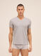 T-shirt collo a V in puro cotone uomo_0