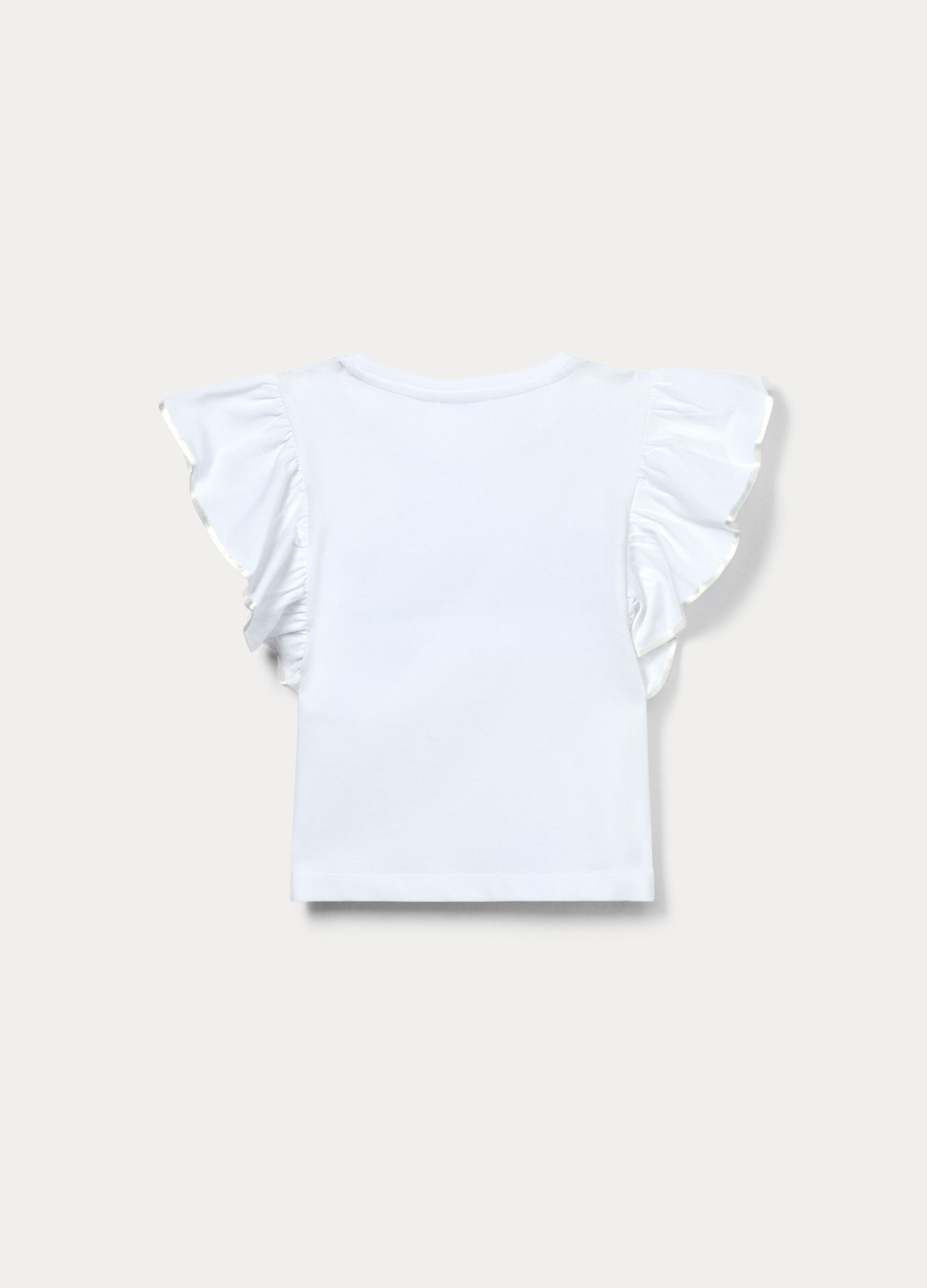 T-shirt in jersey di cotone stretch bambina_1