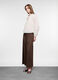 Pantaloni palazzo in twill di puro cotone donna_0