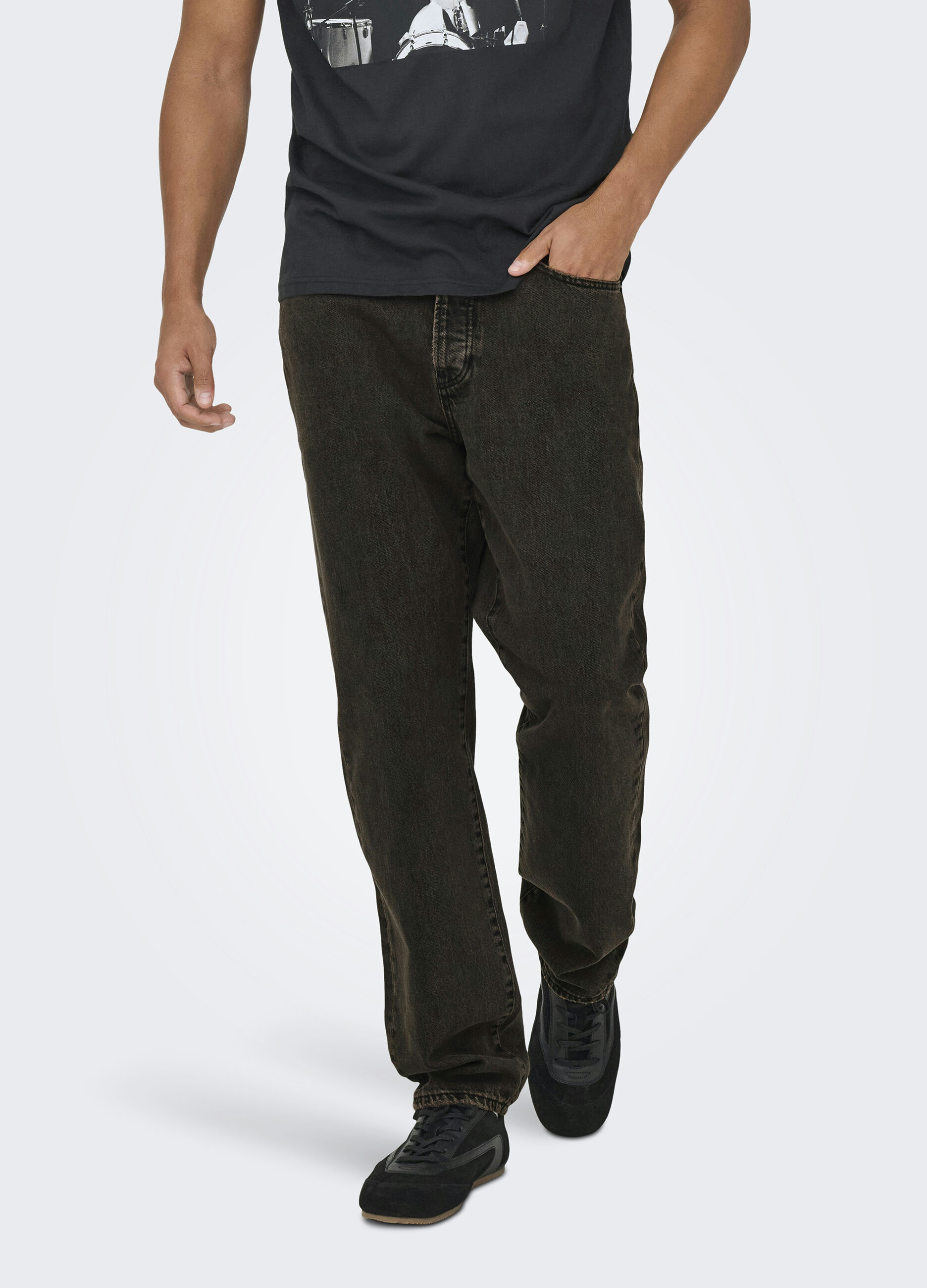 Jeans in denim lavato uomo_2