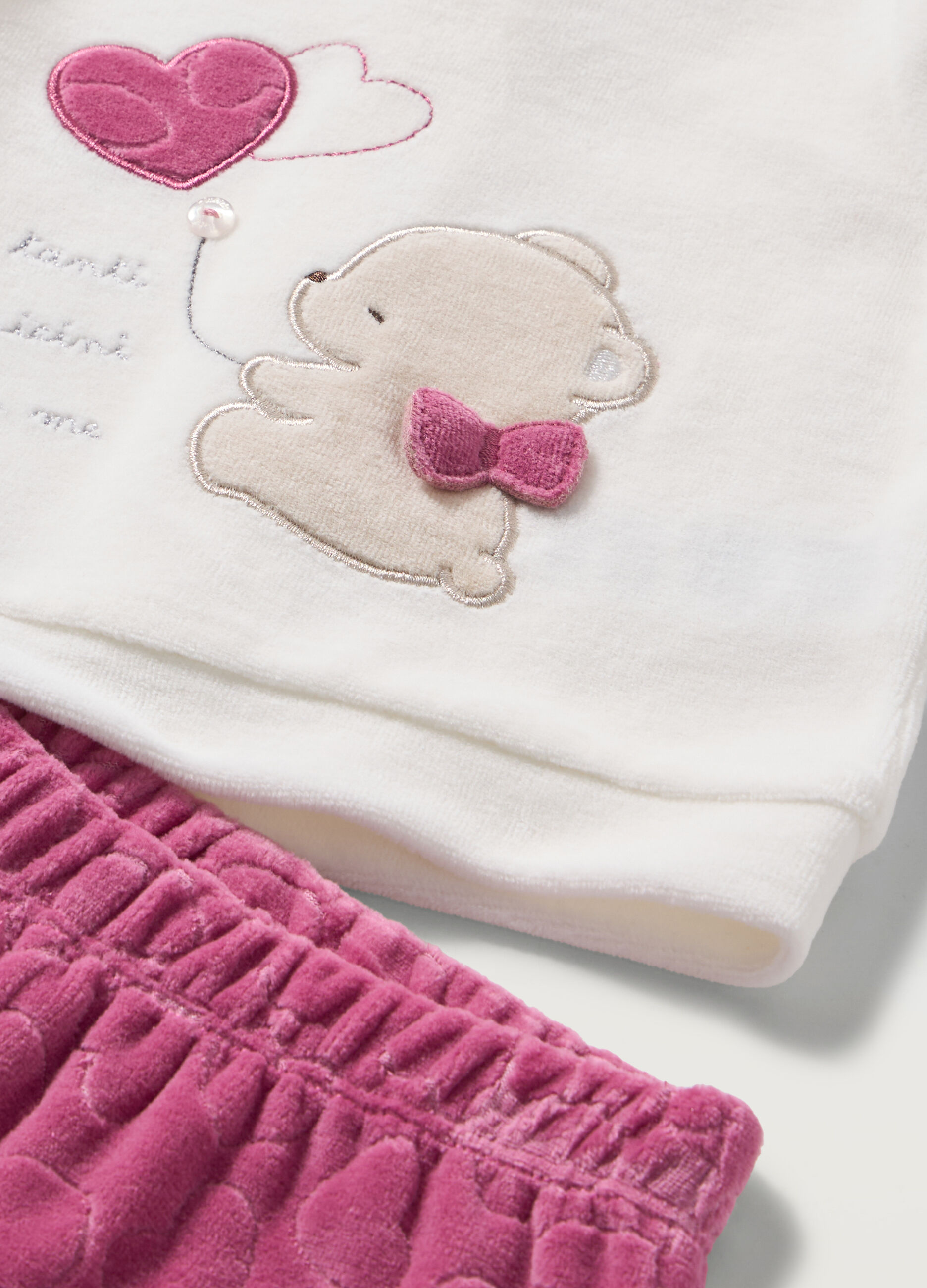 Set velour in misto cotone neonata_1