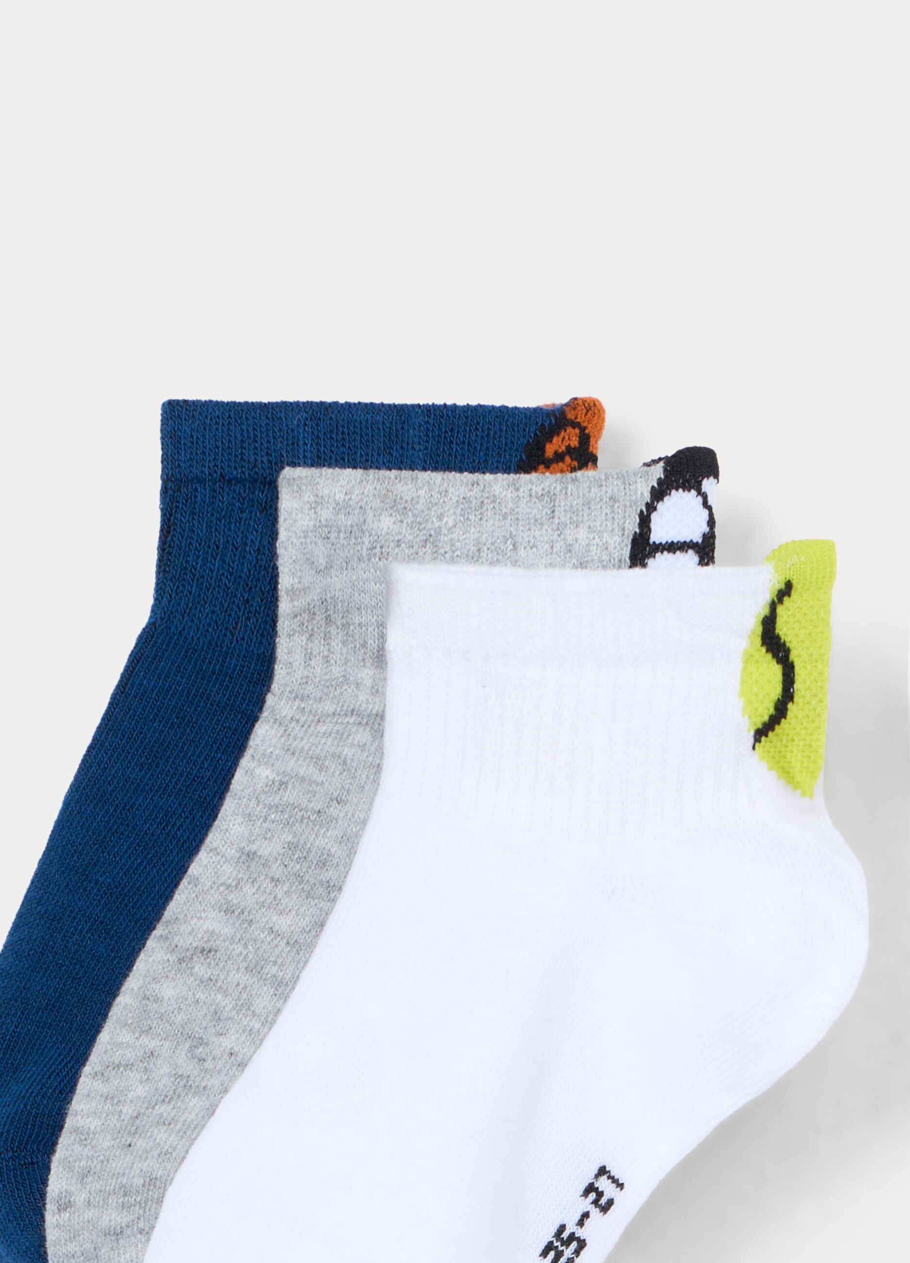 Pack 3 calze corte in misto cotone stretch _2