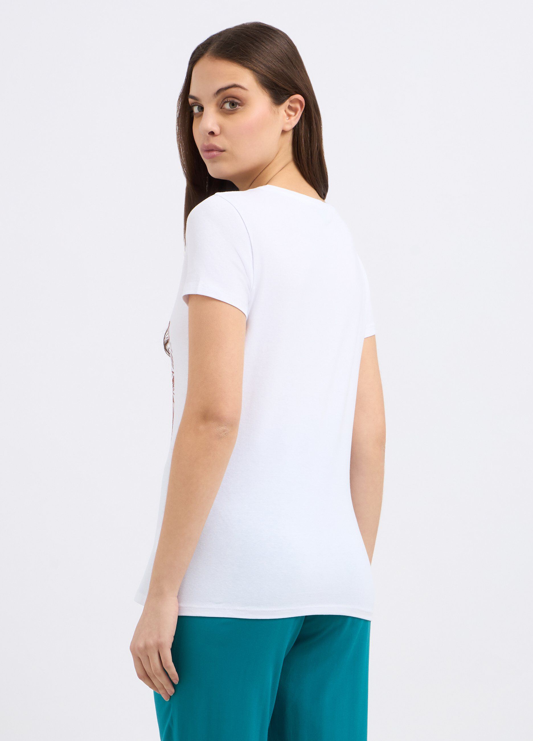 T-shirt in cotone stretch donna_1