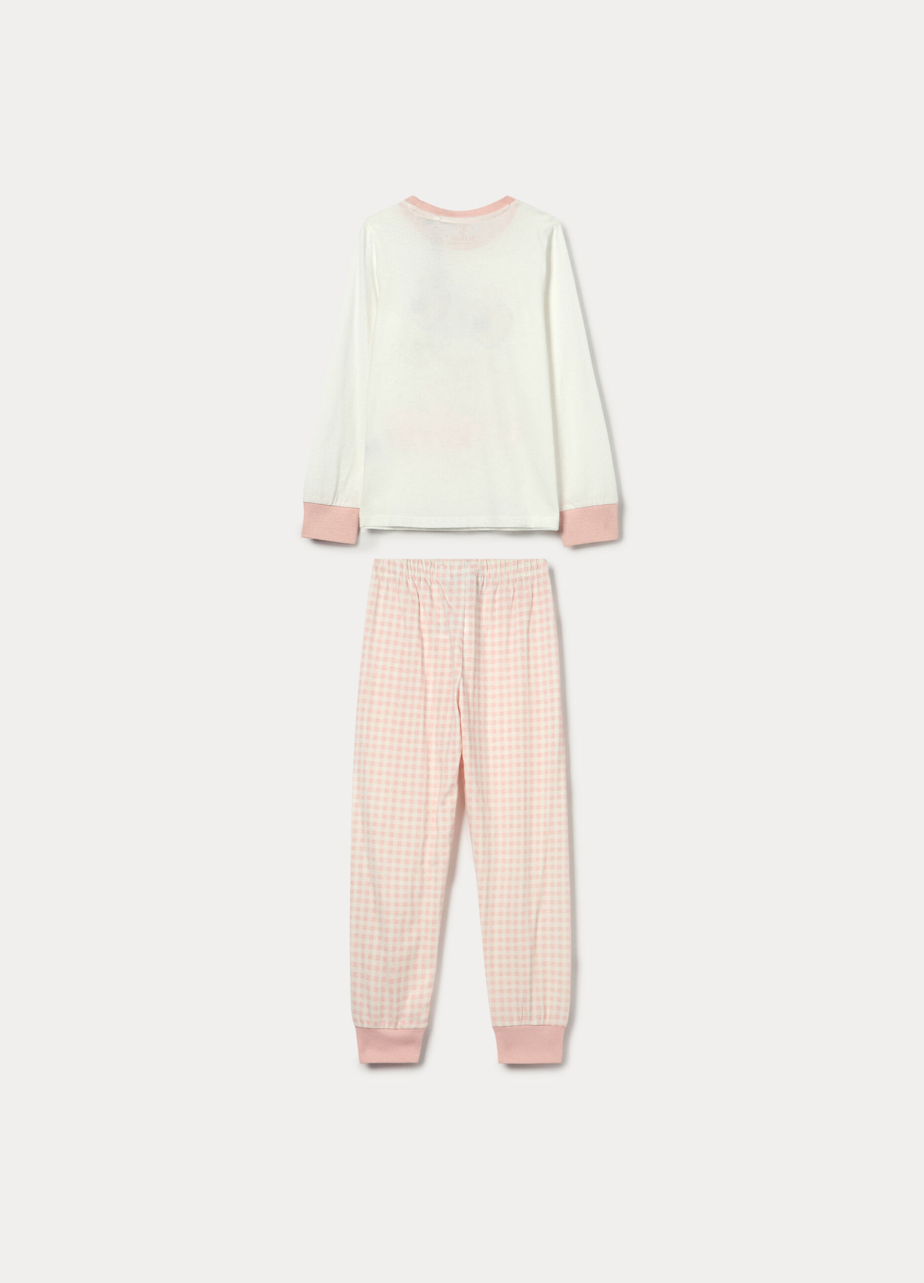 Set pigiama lungo in jersey di puro cotone bambina_1