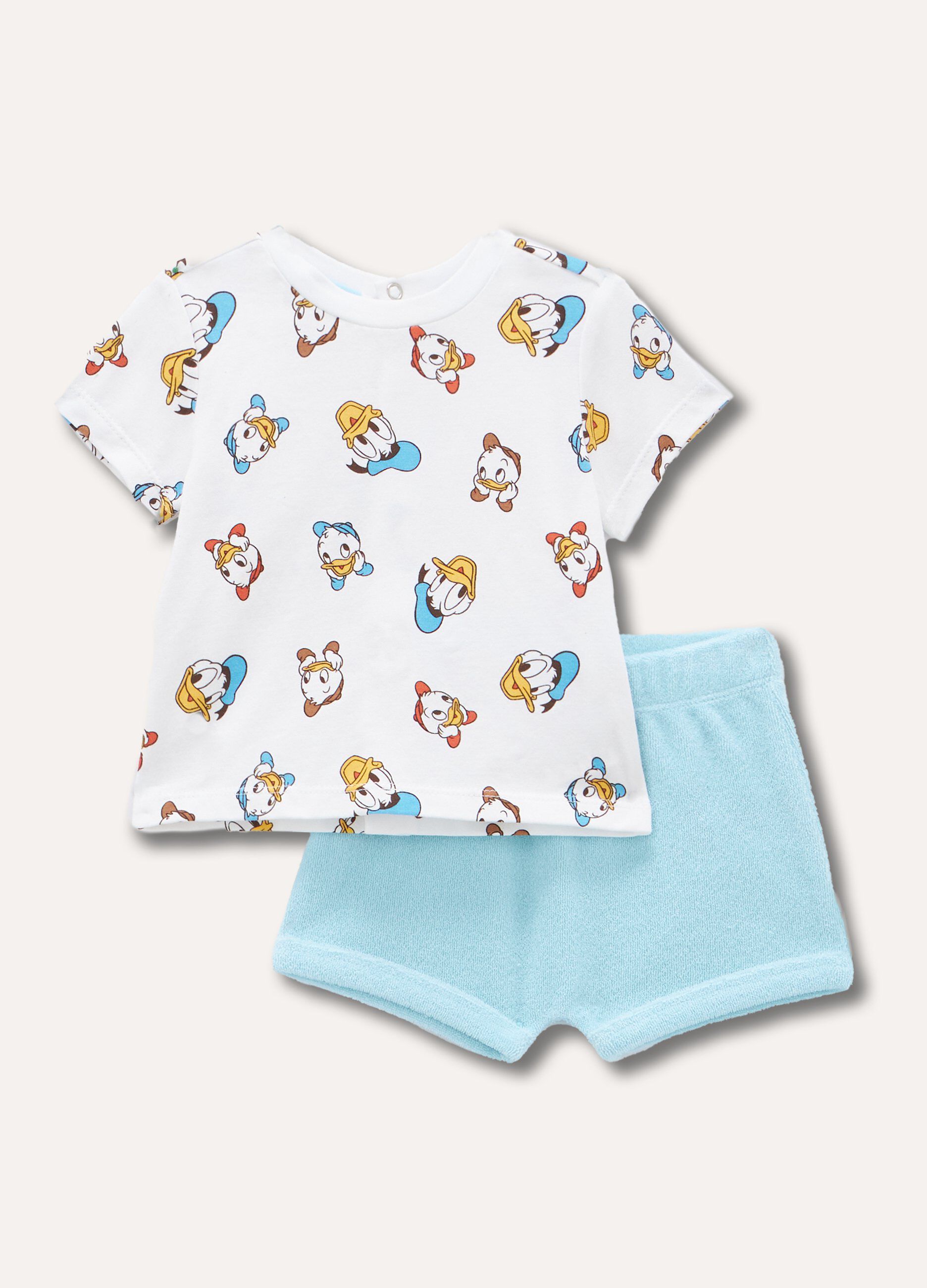 Set t-shirt + shorts in spugna neonato_0