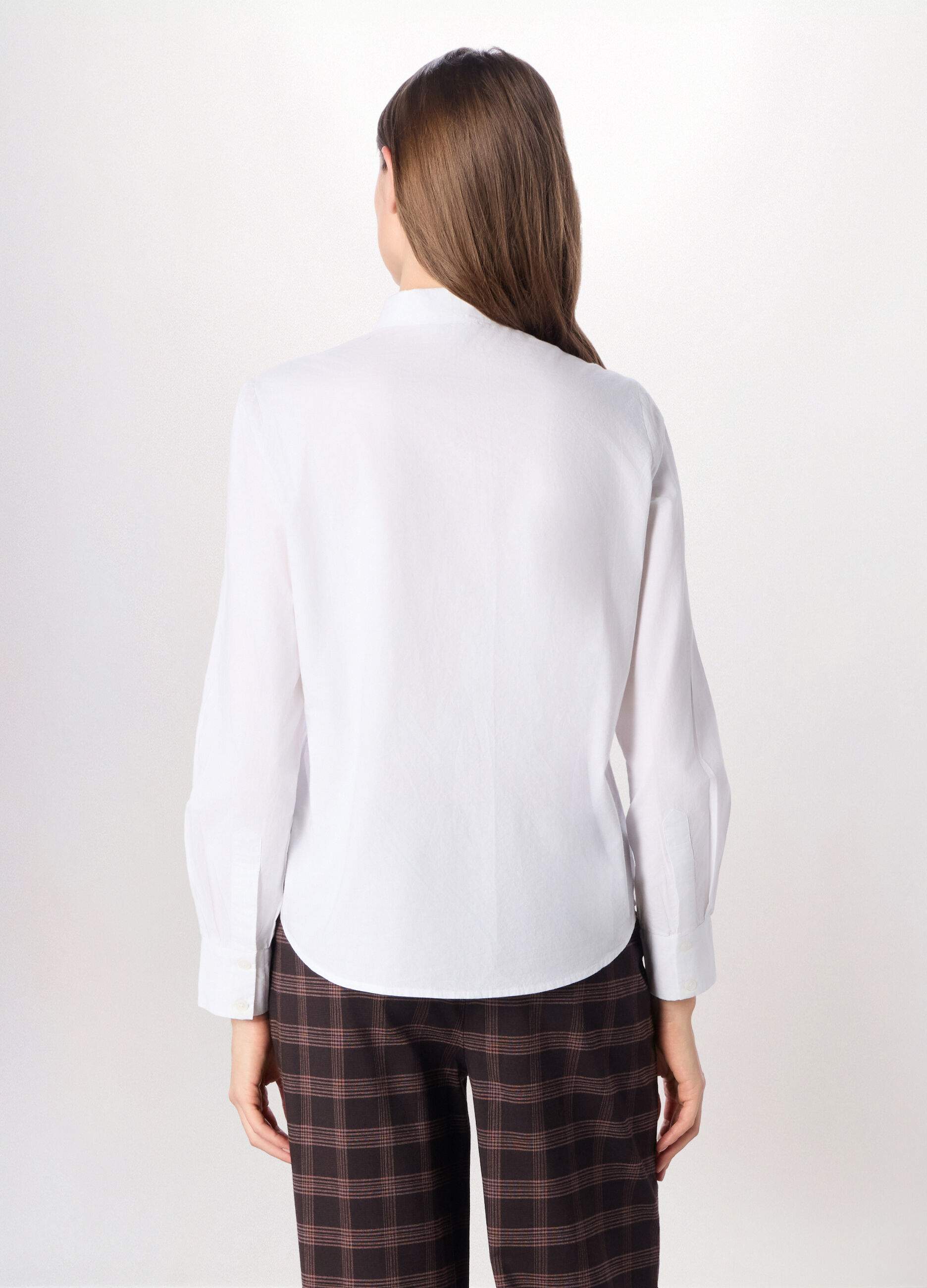 Camicia in popeline di puro cotone donna_1
