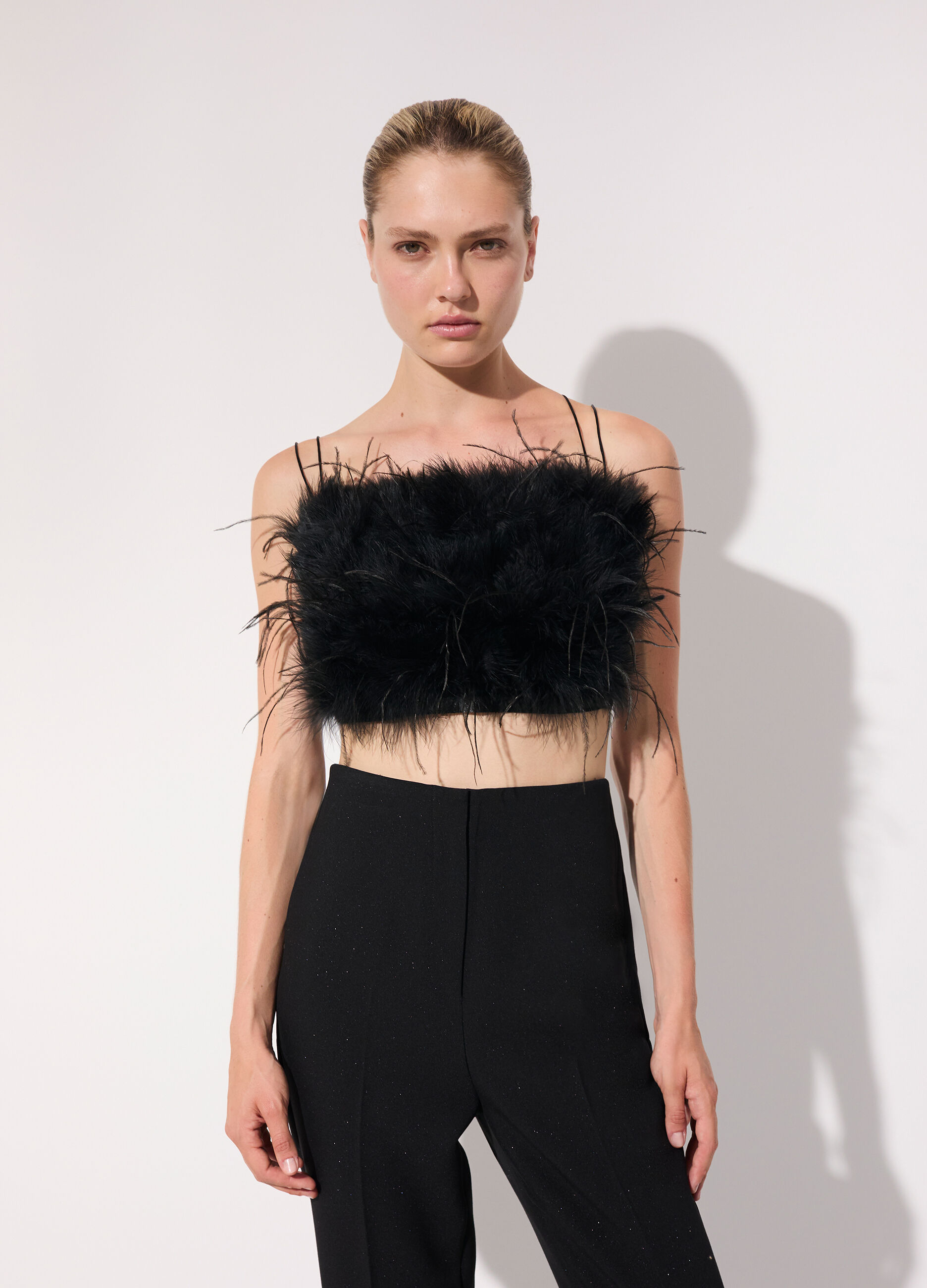 Top in piume donna_1