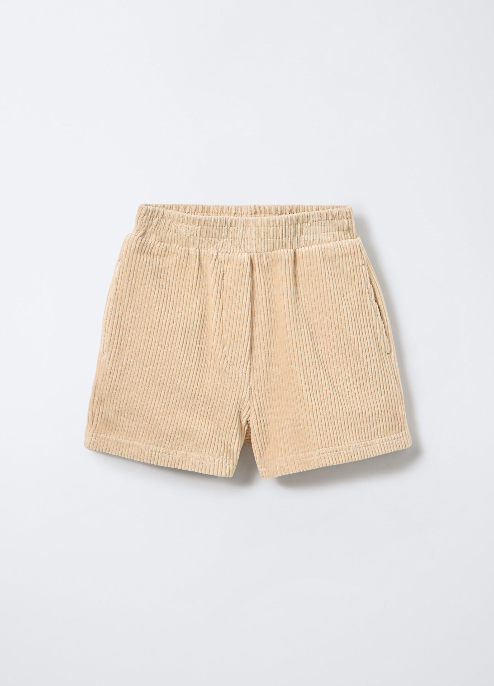 Shorts in costina velour bambina_0