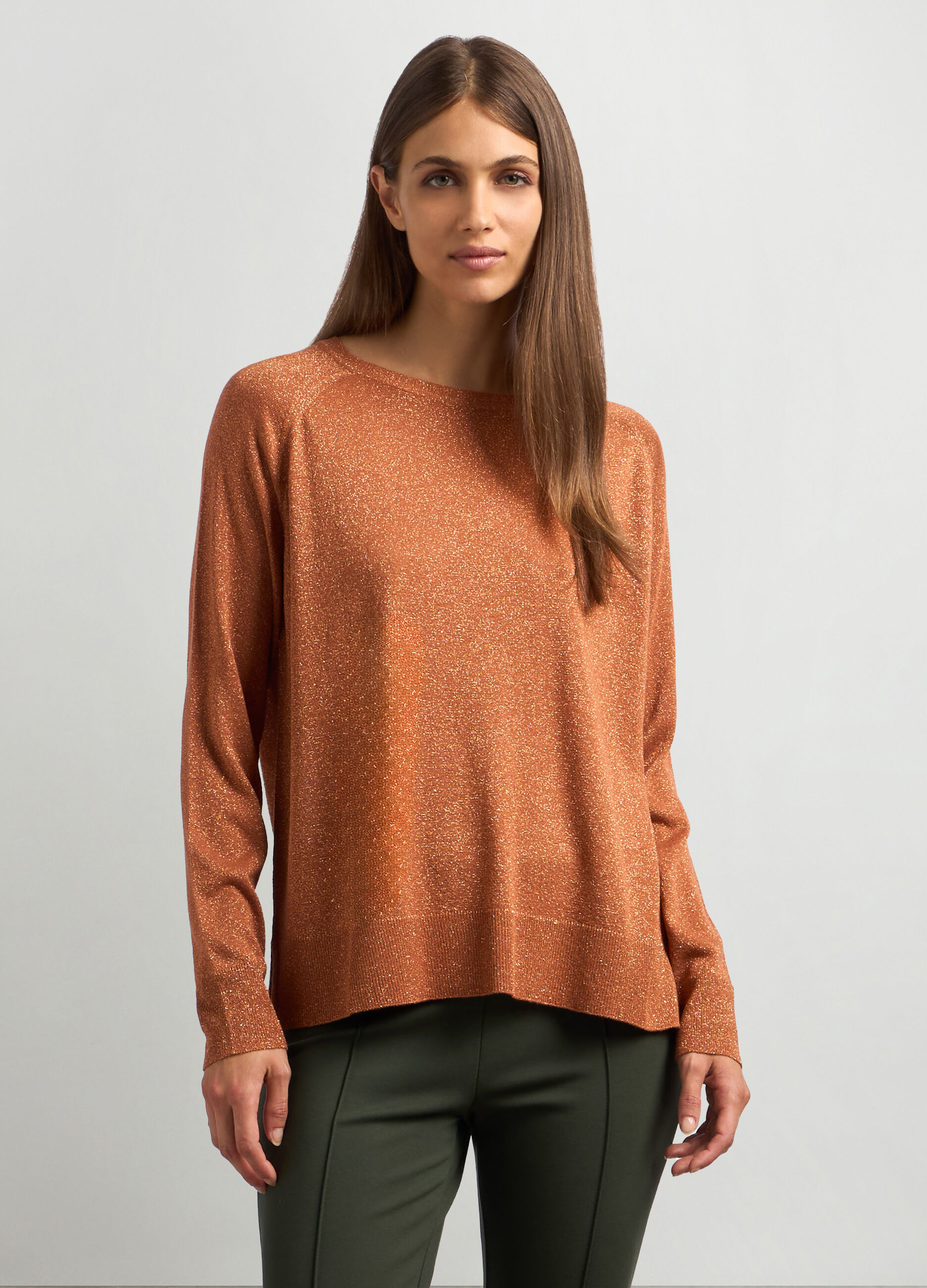 Tricot in misto viscosa con filo lurex donna_0