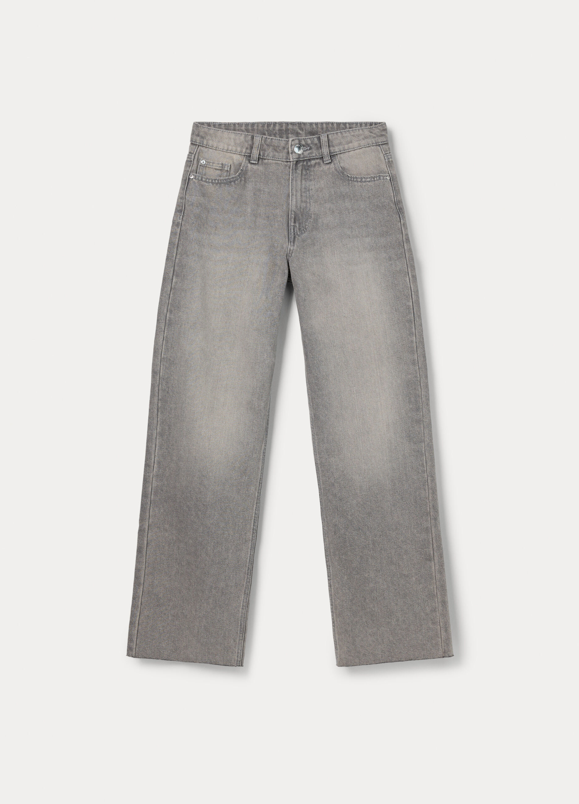 Pantaloni in denim misto cotone ragazza_0