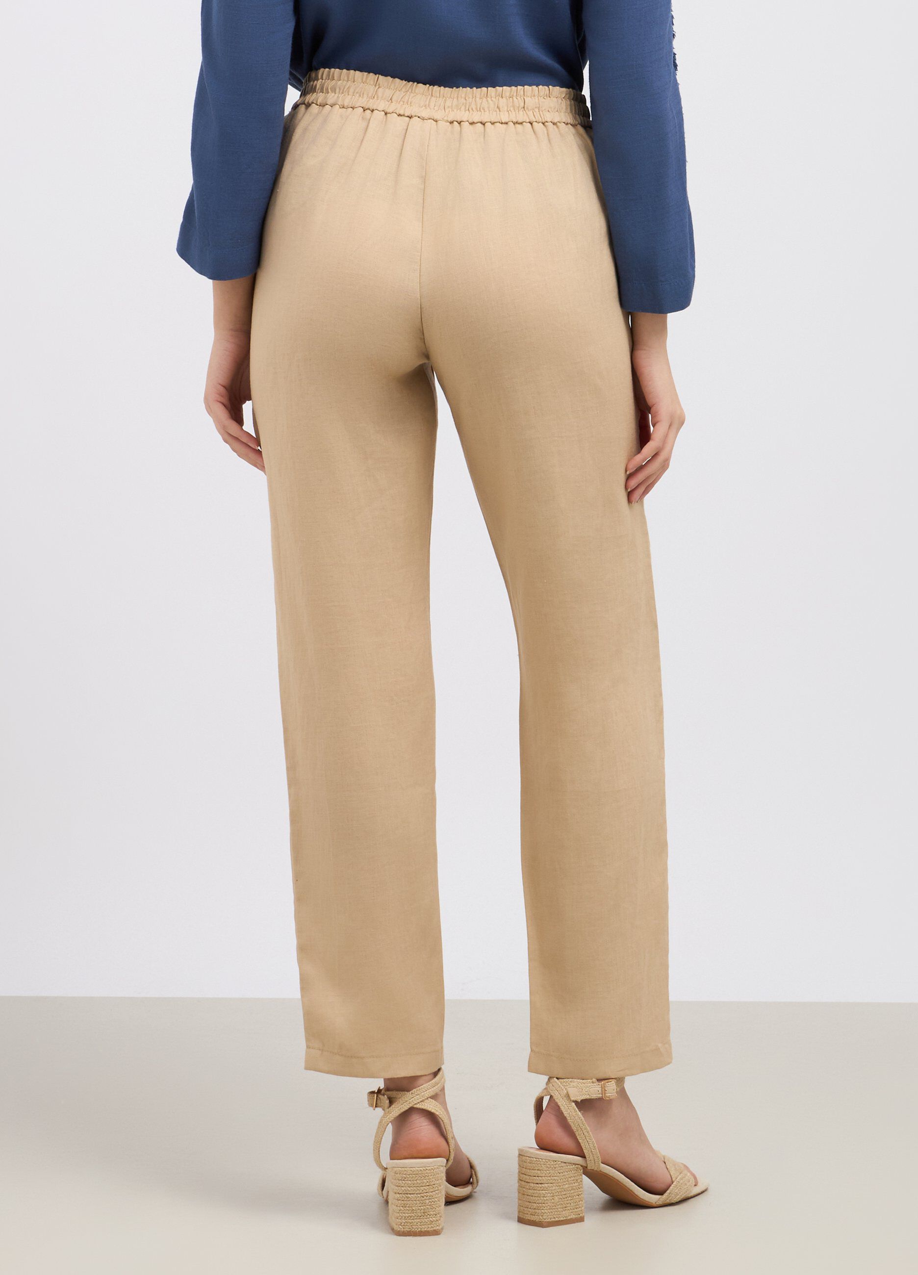 Pantaloni in puro lino donna_1