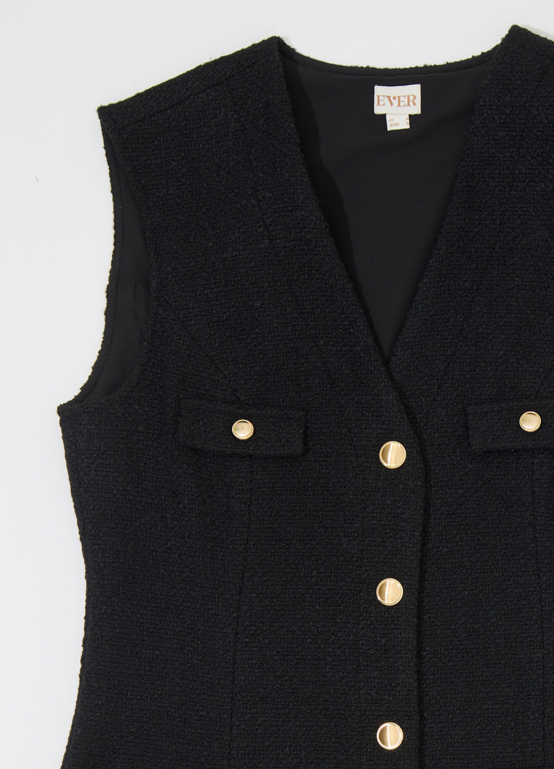 Vestito bouclé corto smanicato donna_6