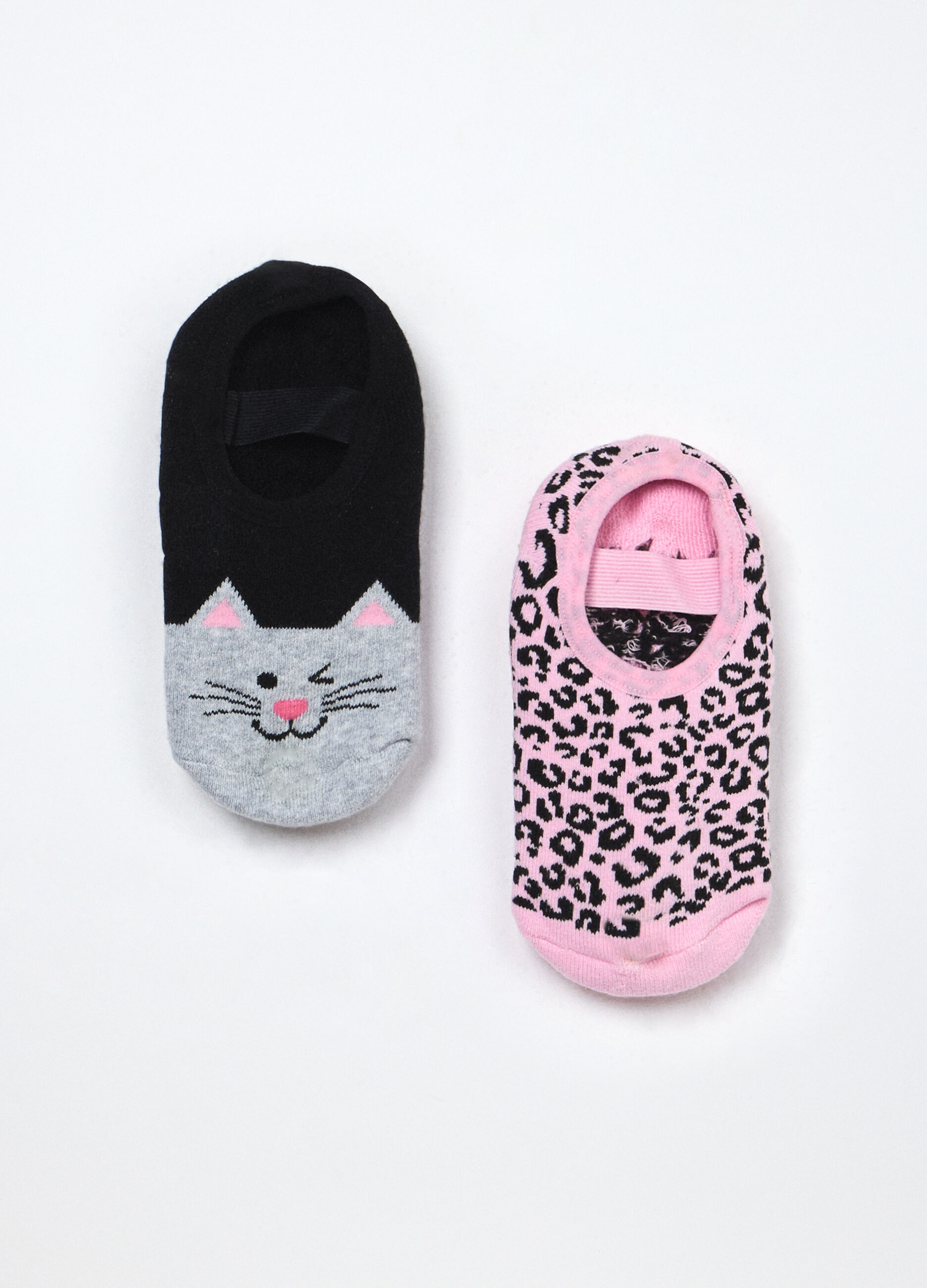 Pack 2 scarpine anti scivolo in spugna misto cotone bambina_1