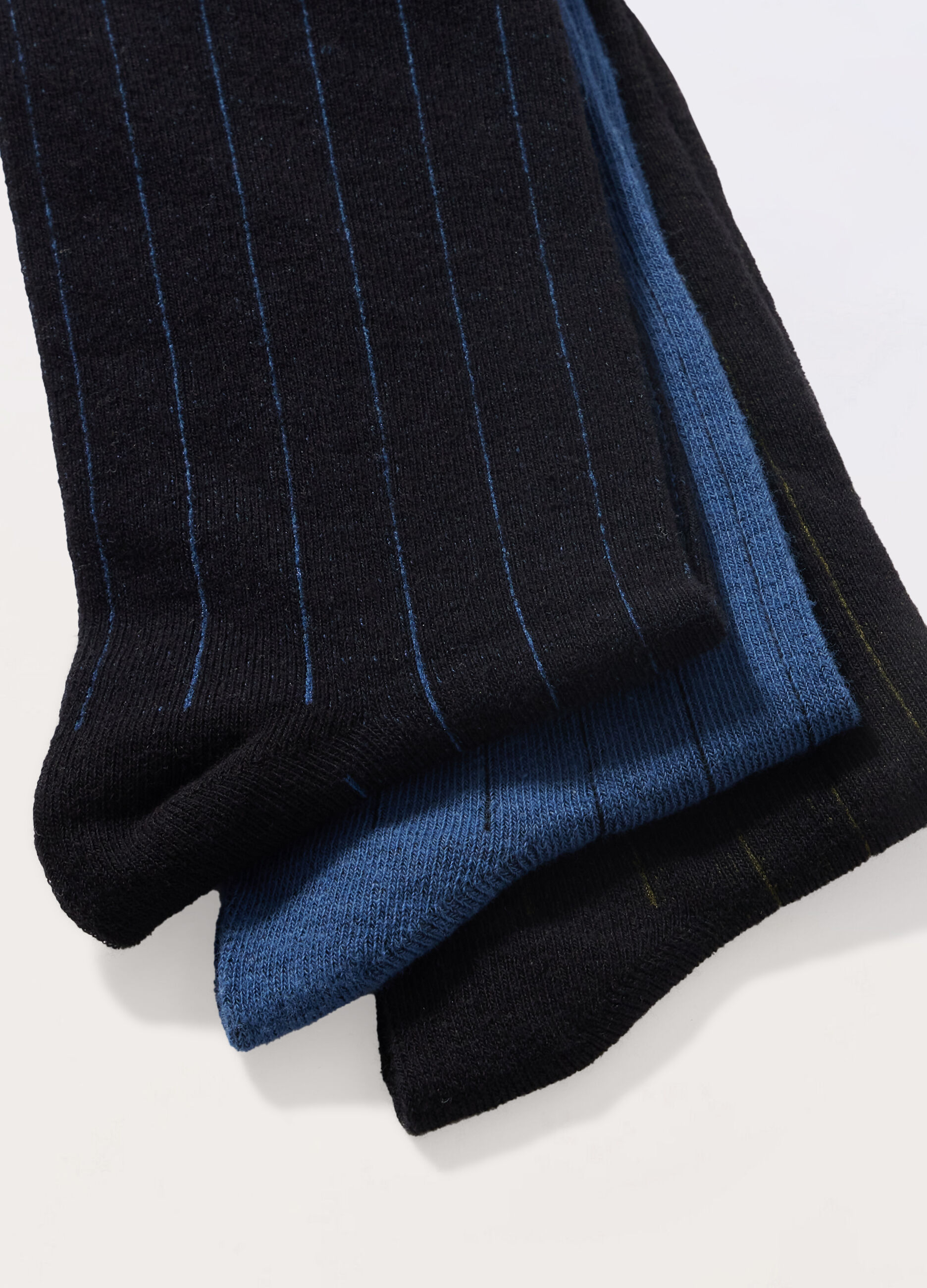 Calze corte in cotone stretch a coste uomo_1
