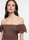 T-shirt con scollo dritto stretch donna_2