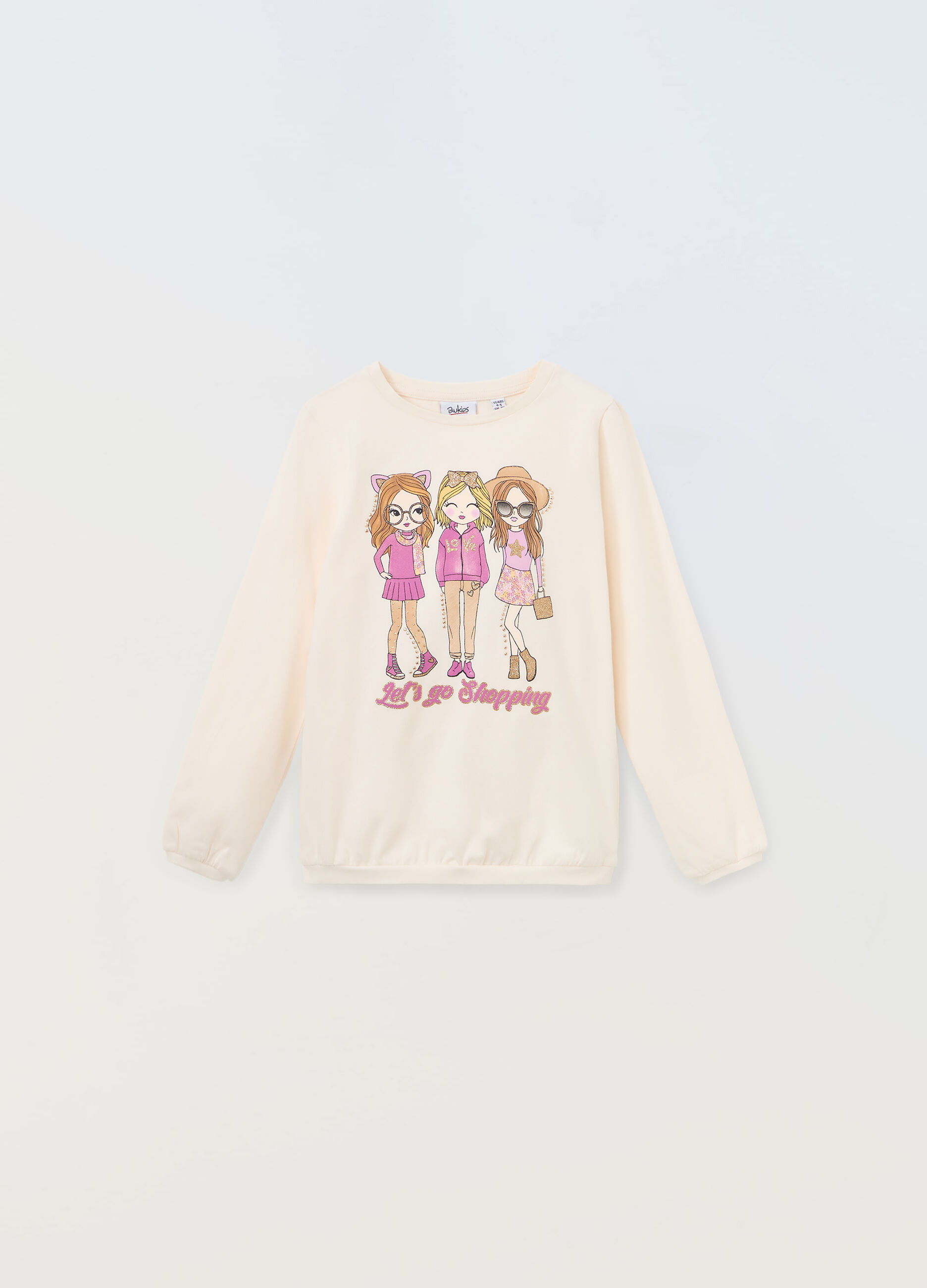 T-shirt in jersey di cotone stretch bambina_0