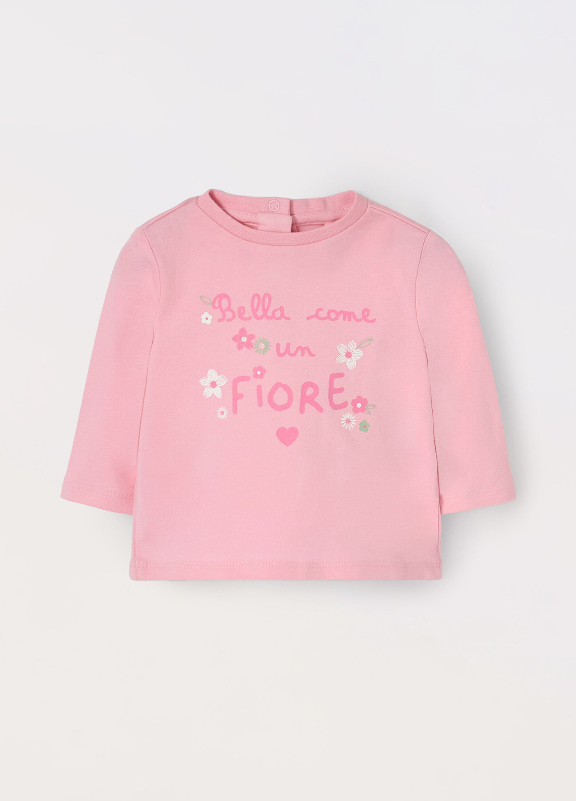 T-shirt in cotone stretch neonata_0