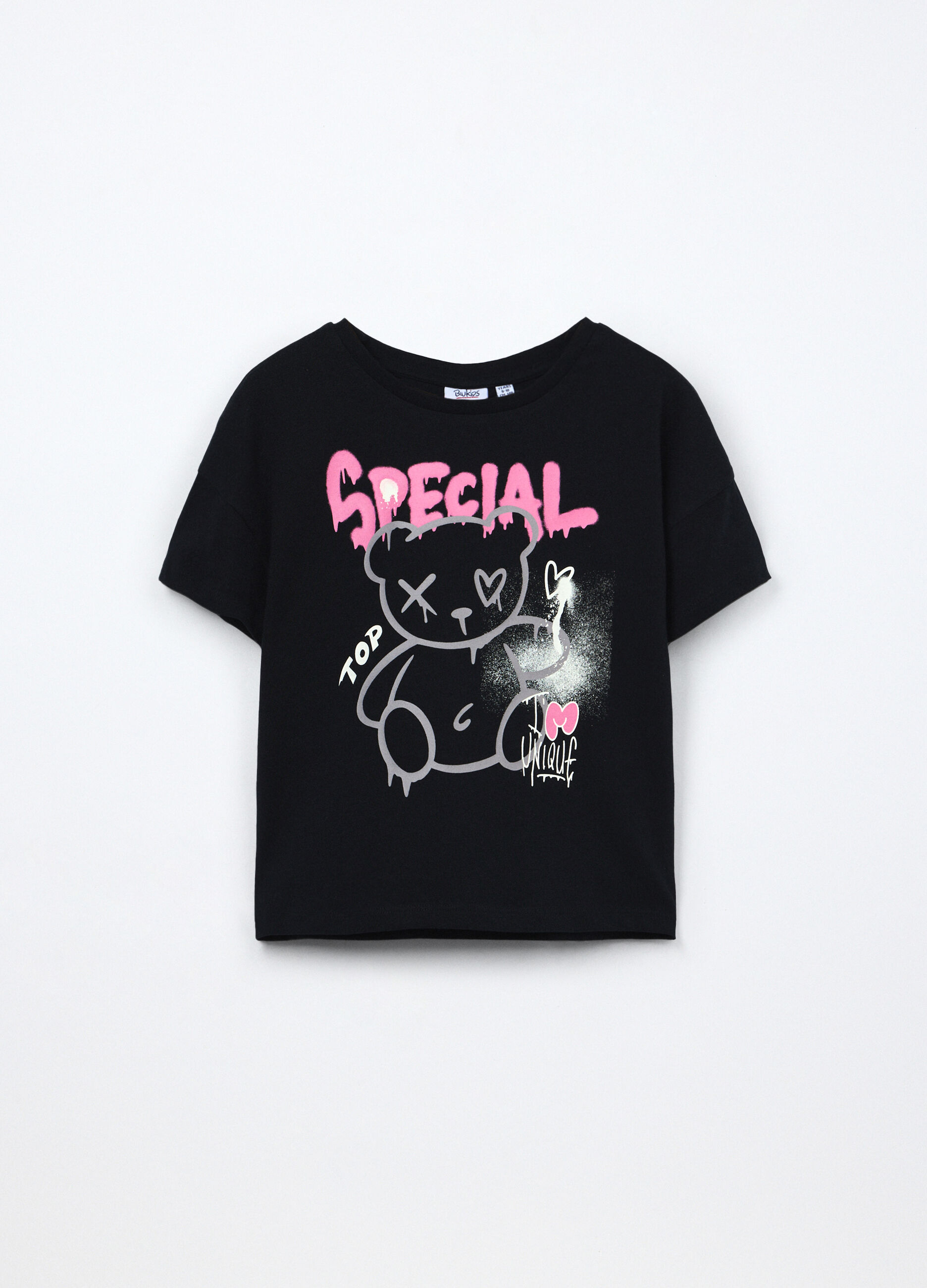 T-shirt in jersey di puro cotone ragazza_0