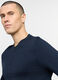 Maglia del pigiama a serafino in jersey uomo_2