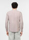 Camicia regular fit con collo coreano in cotone e lino uomo_1