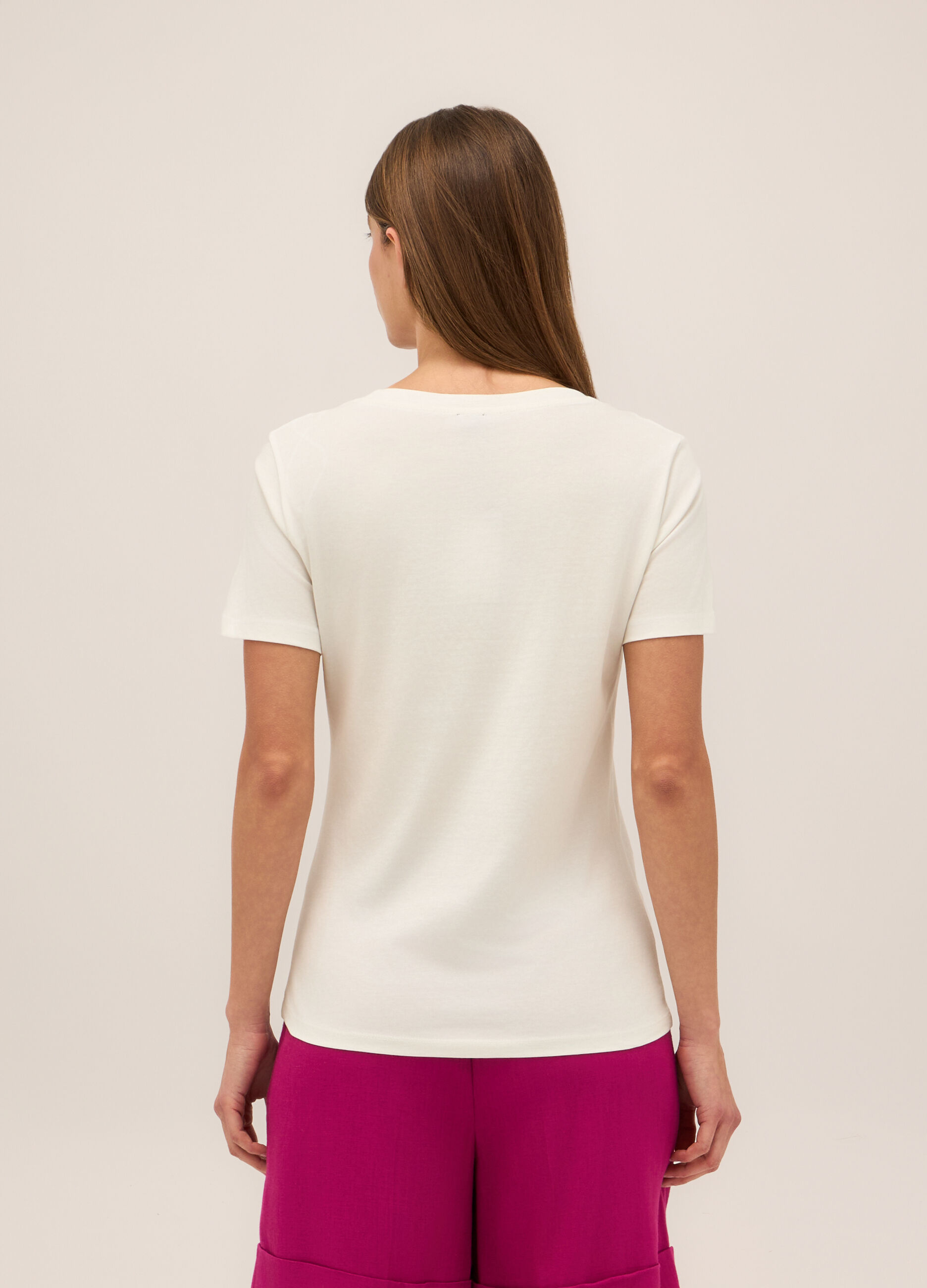 T-shirt in puro cotone donna_1