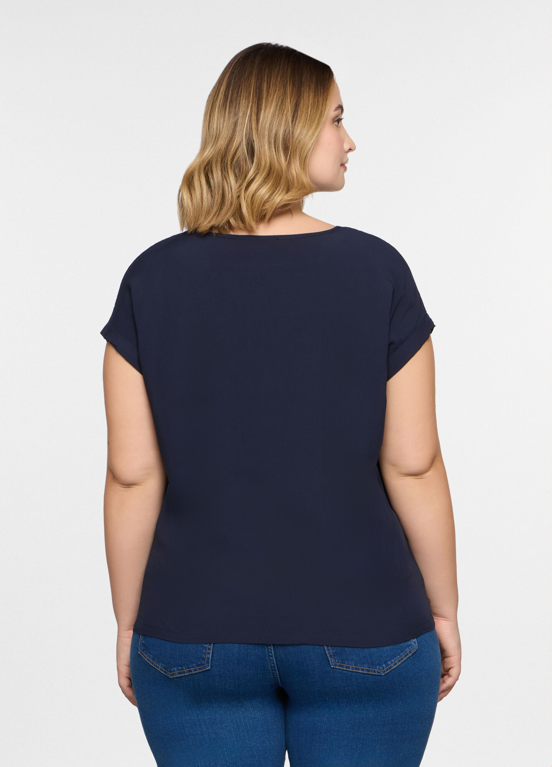 T-shirt girocollo donna curvy_1