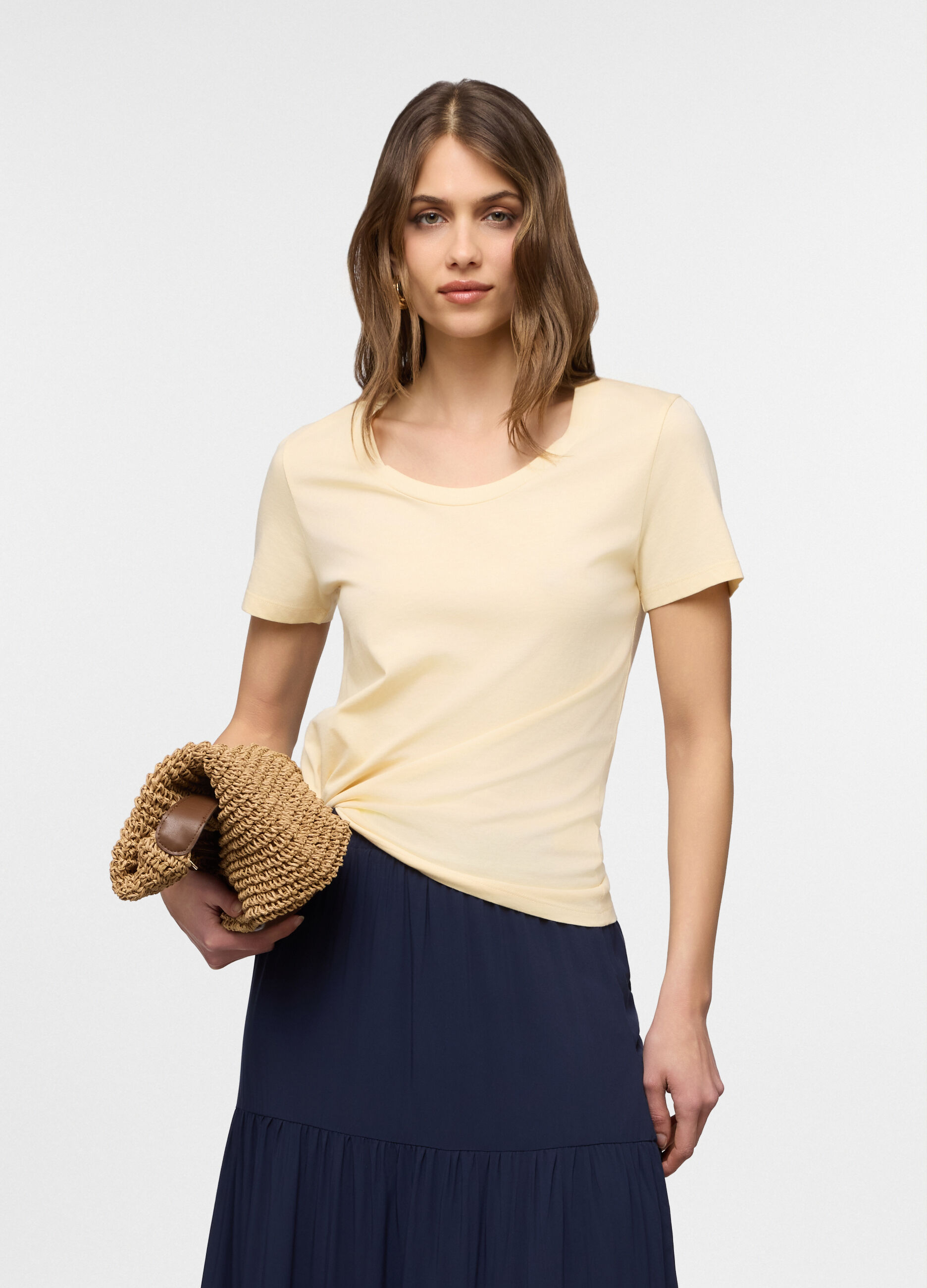 T-shirt girocollo donna_0