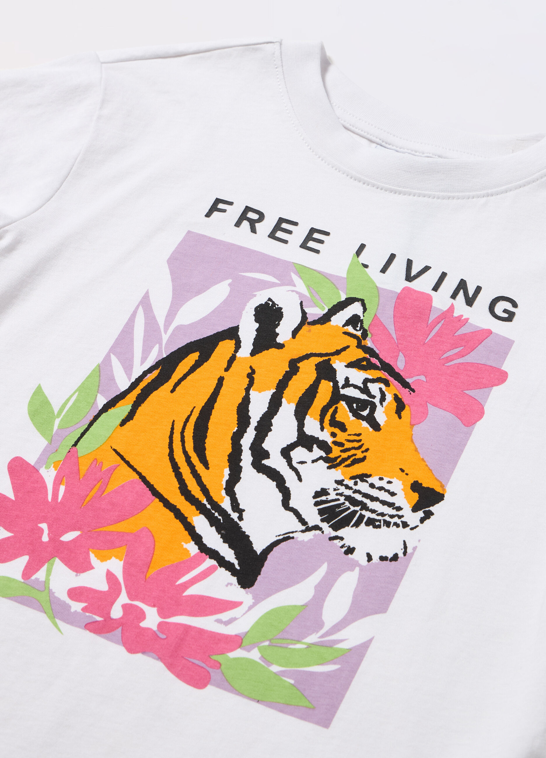 T-shirt in jersey di puro cotone ragazza_1