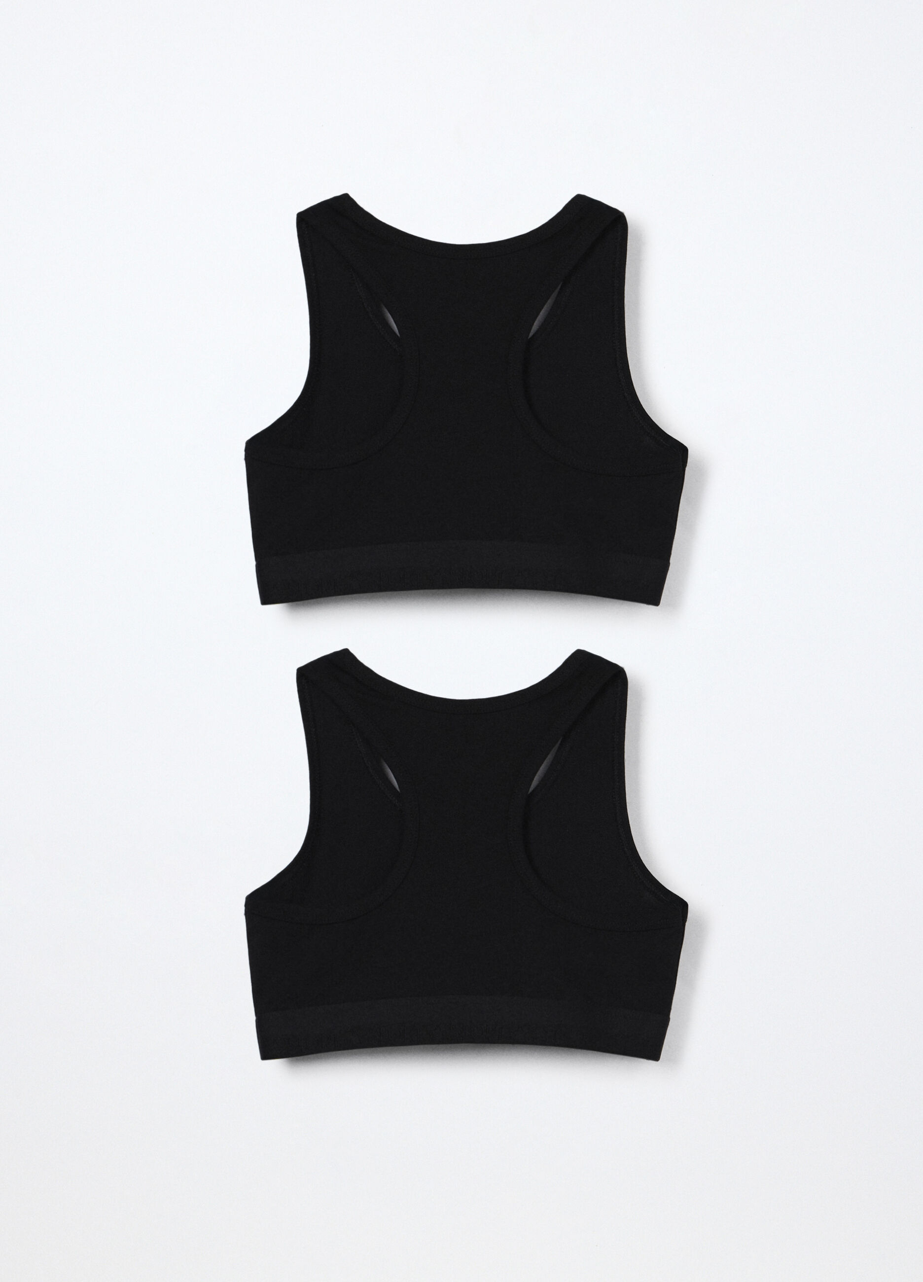 Pack 2 top in jersey di cotone stretch ragazza_1