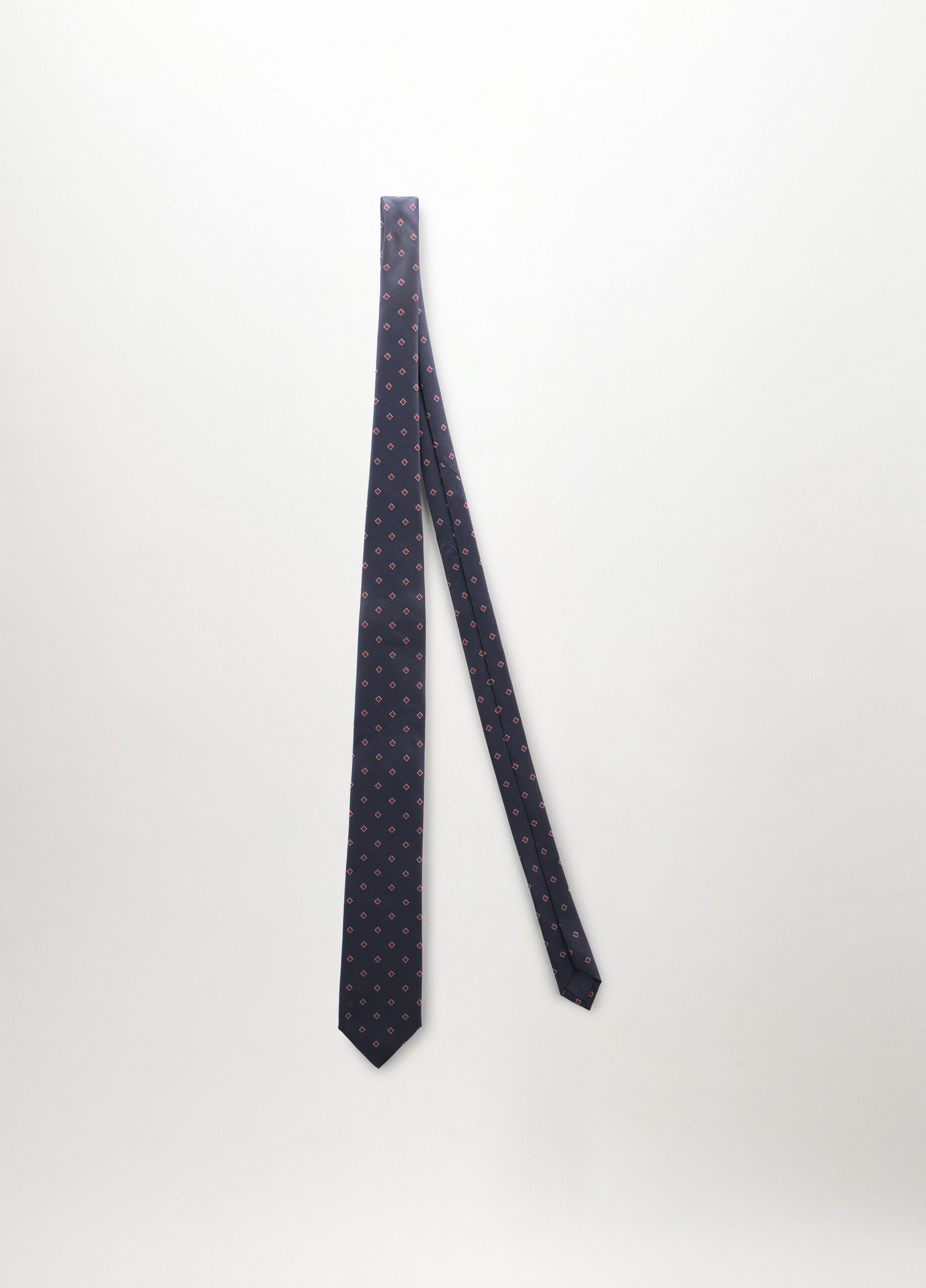 Cravatta con motivo a rombi uomo_0