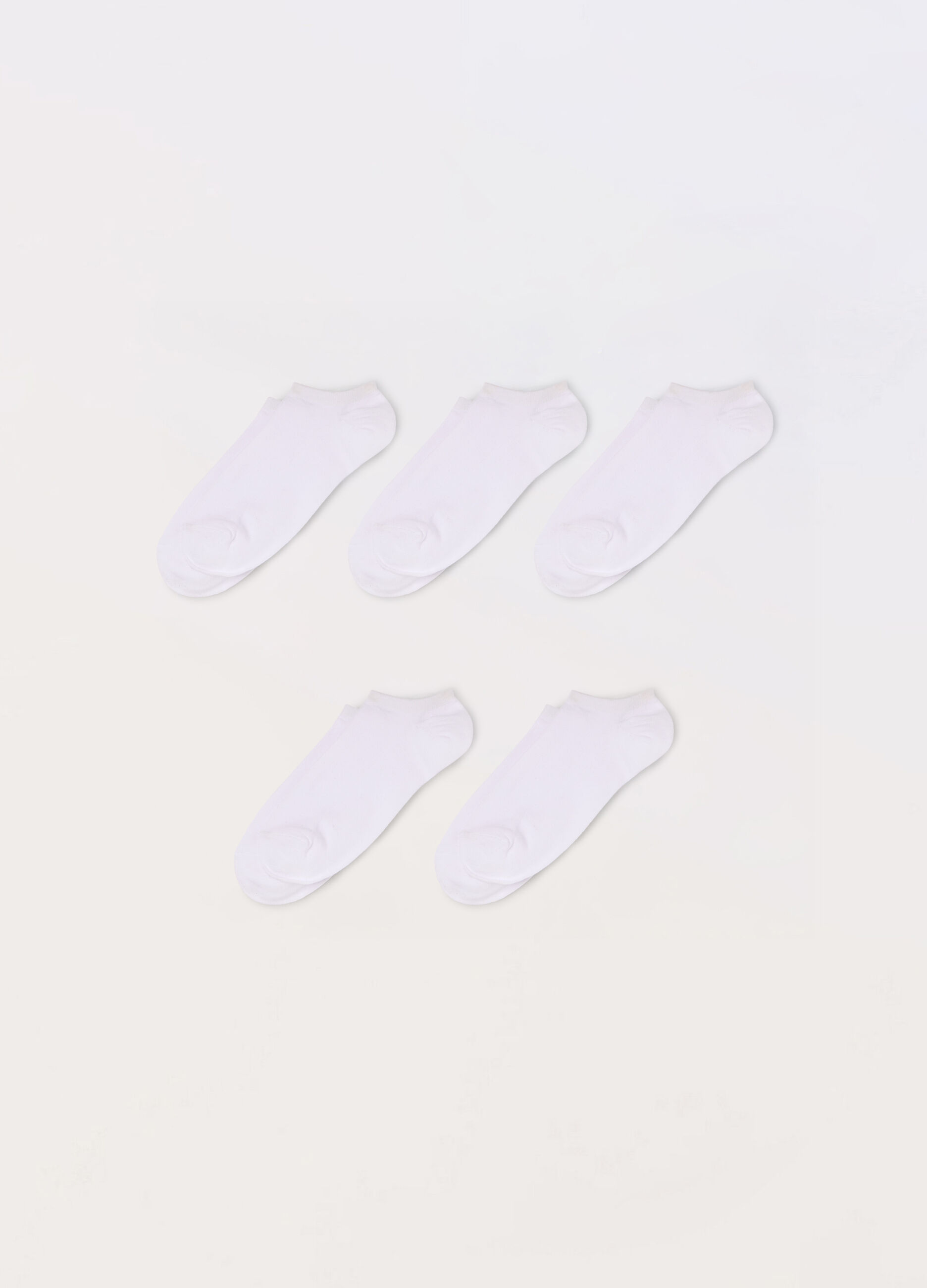5 pack calzini sneaker in cotone stretch uomo